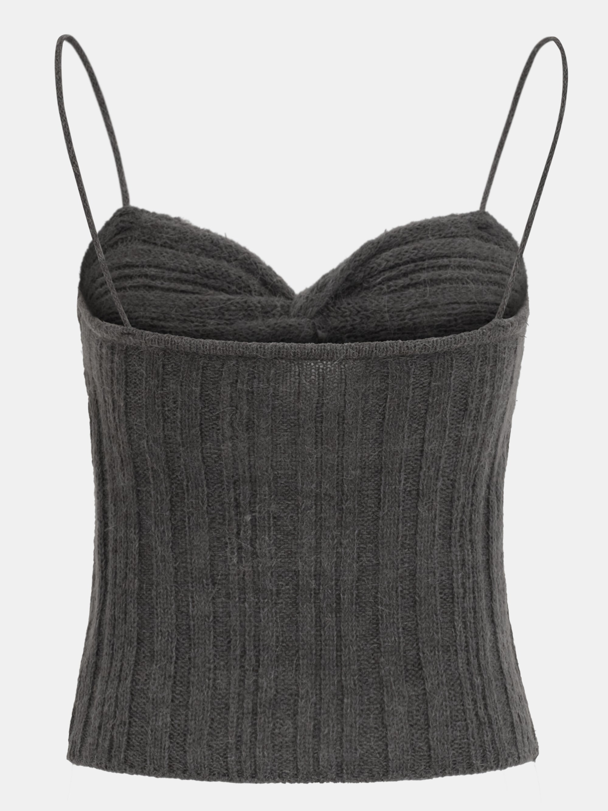 Twist Knitted Top, Charcoal