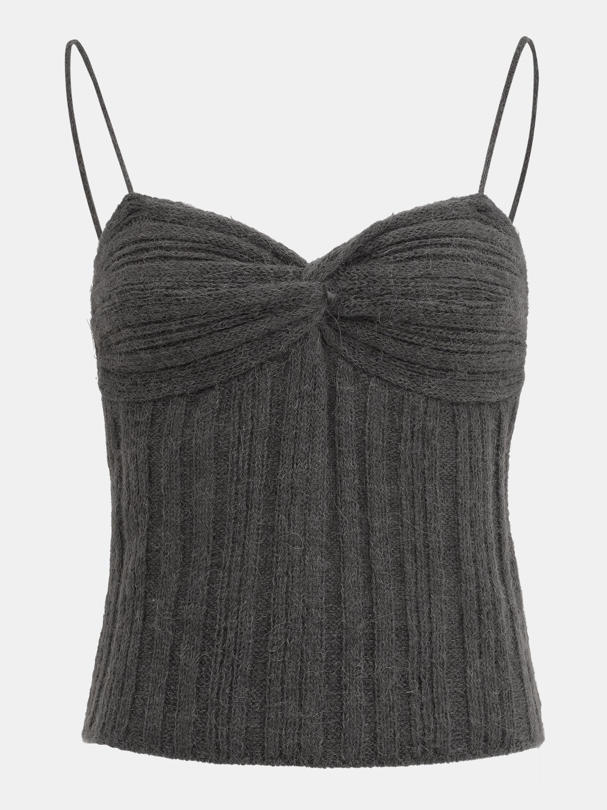 Twist Knitted Top, Charcoal