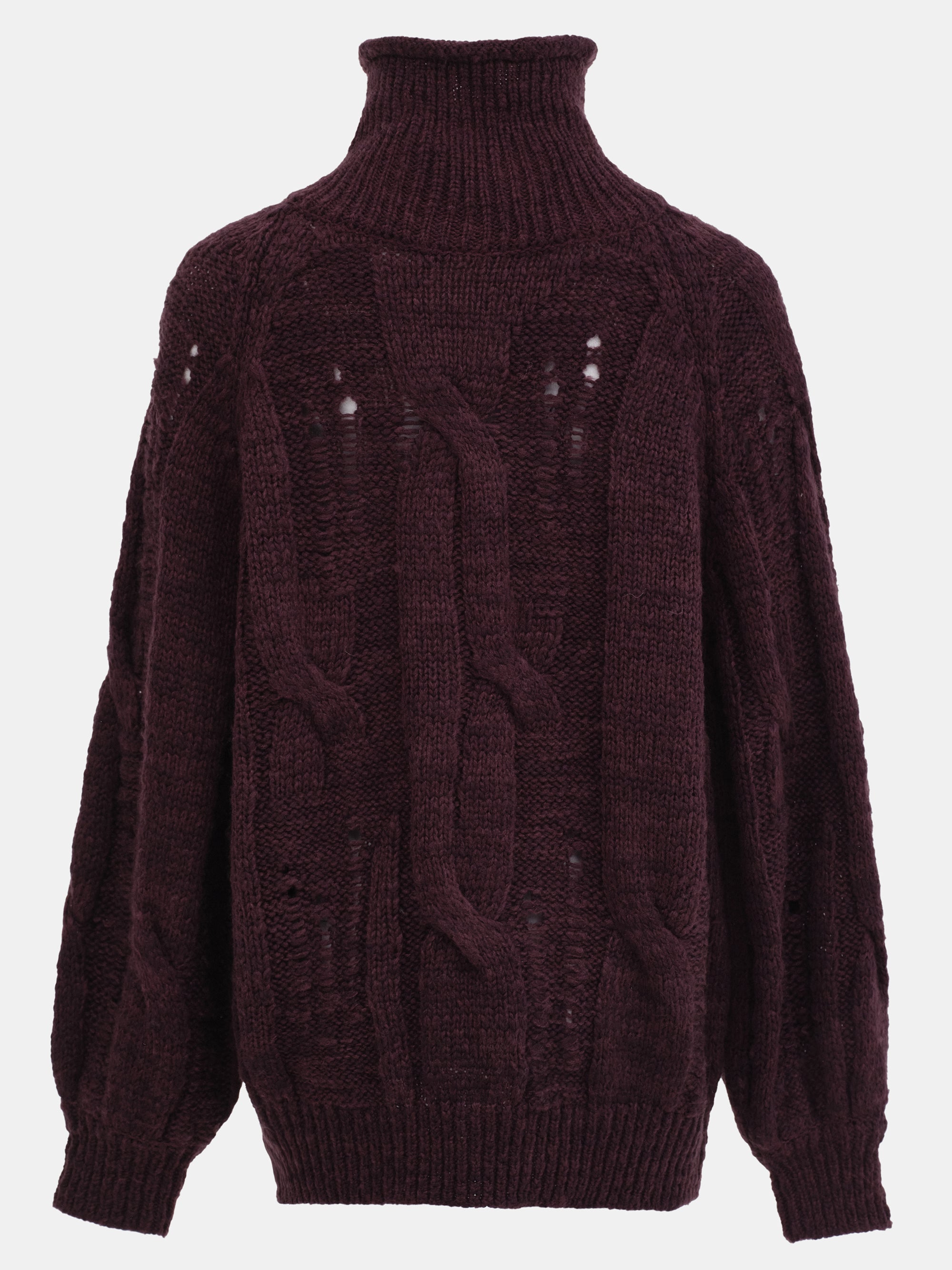 Chunky Turtleneck Knit, Purple