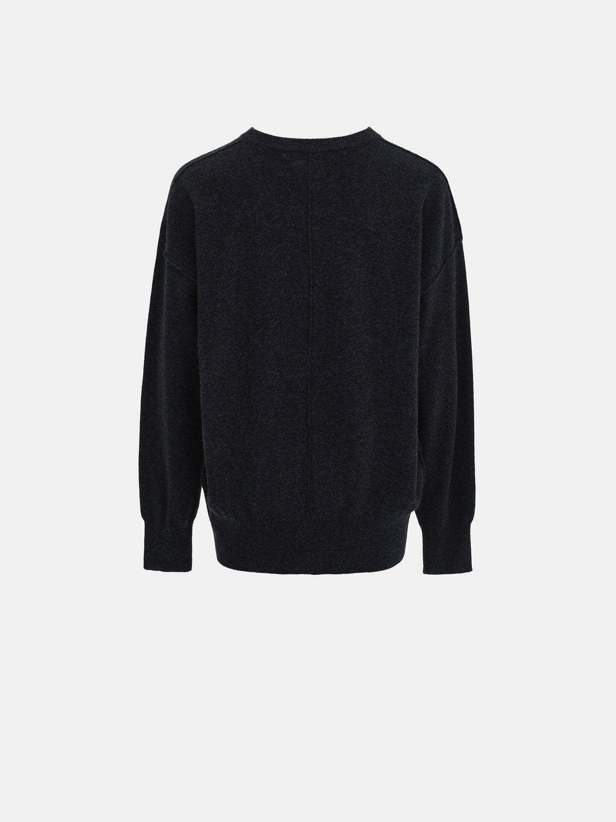 Pama Round-Neck Wool Top, Black