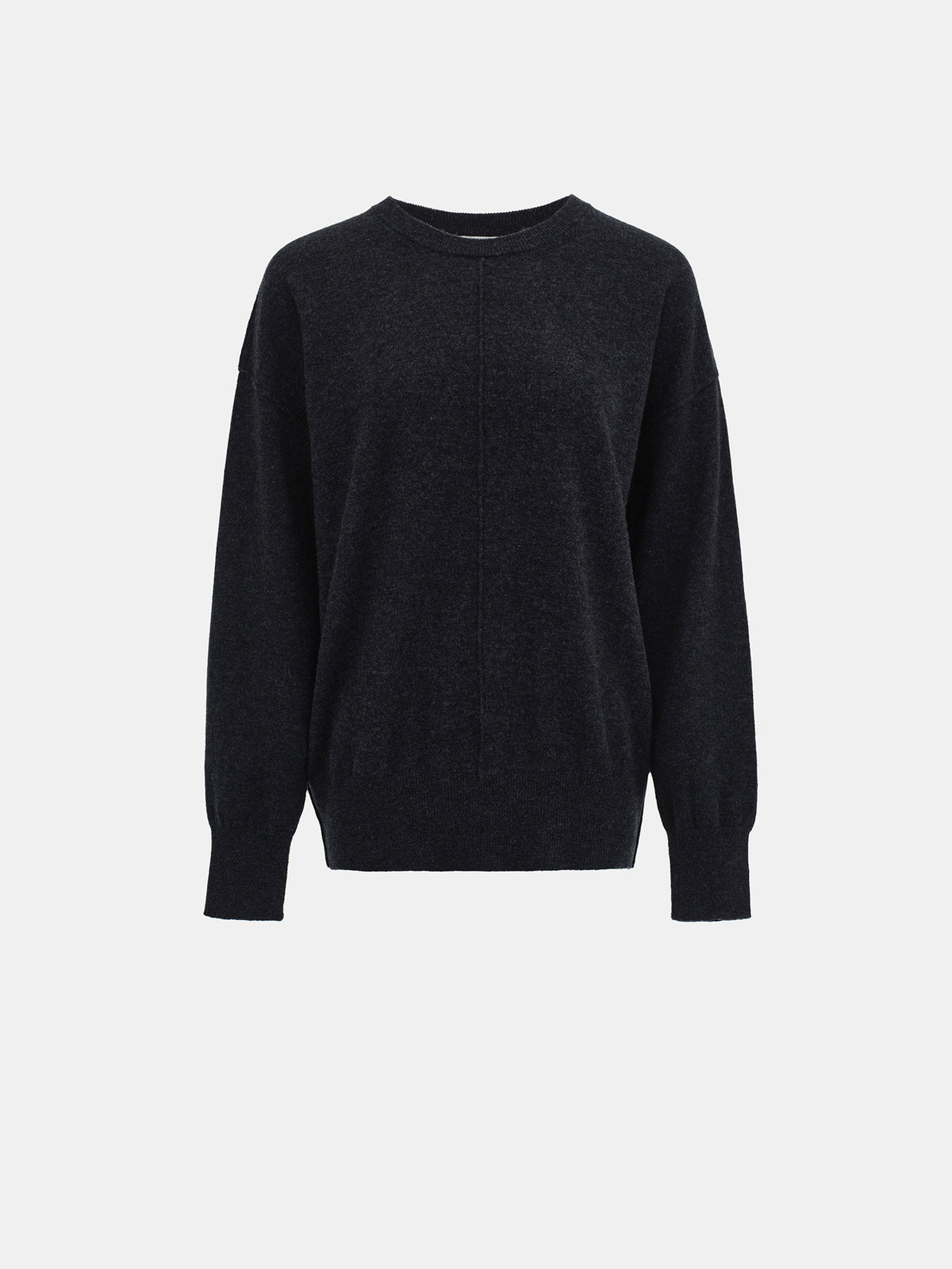 Pama Round-Neck Wool Top, Black