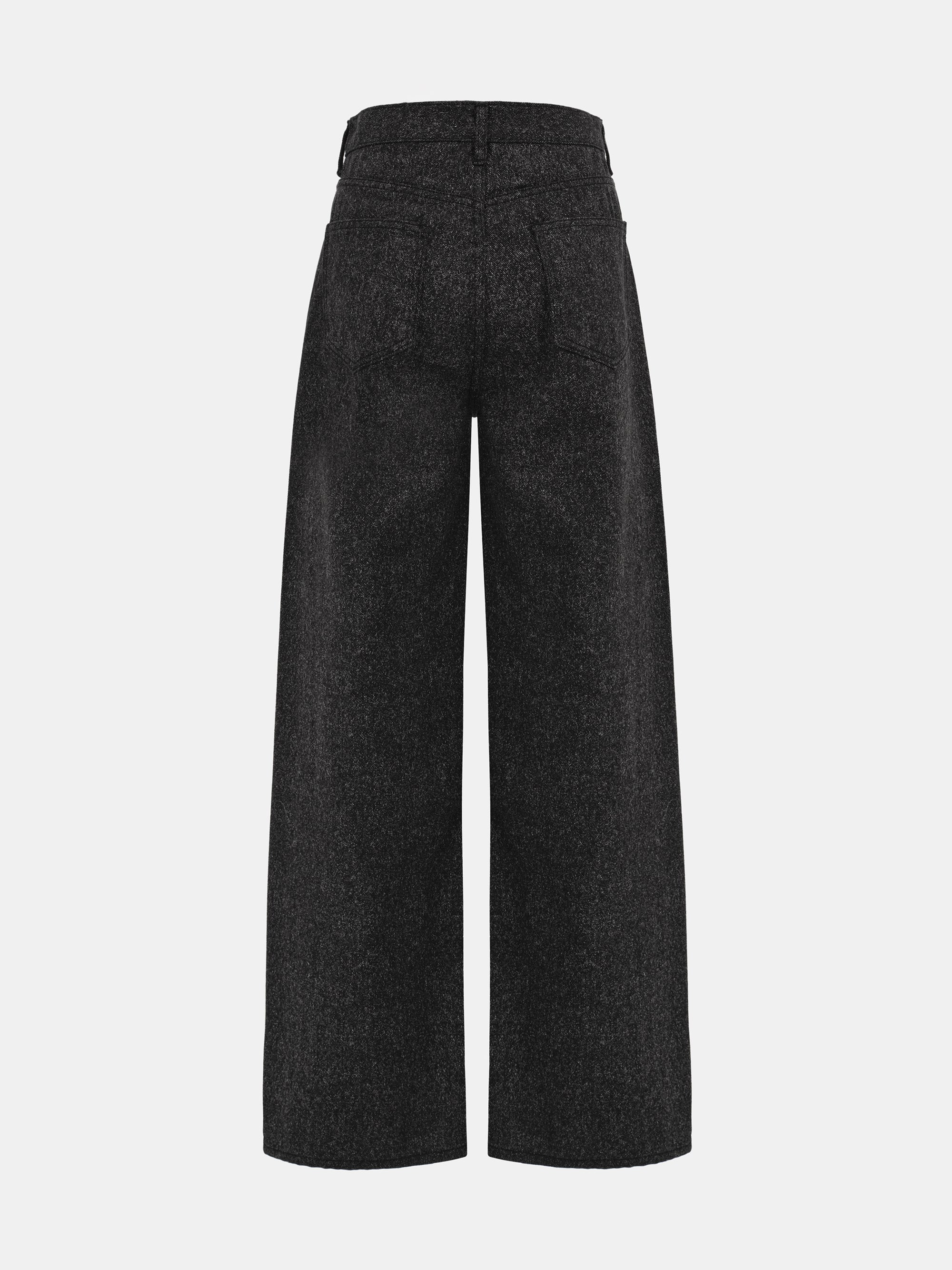 Heathered Loose Jeans, Black