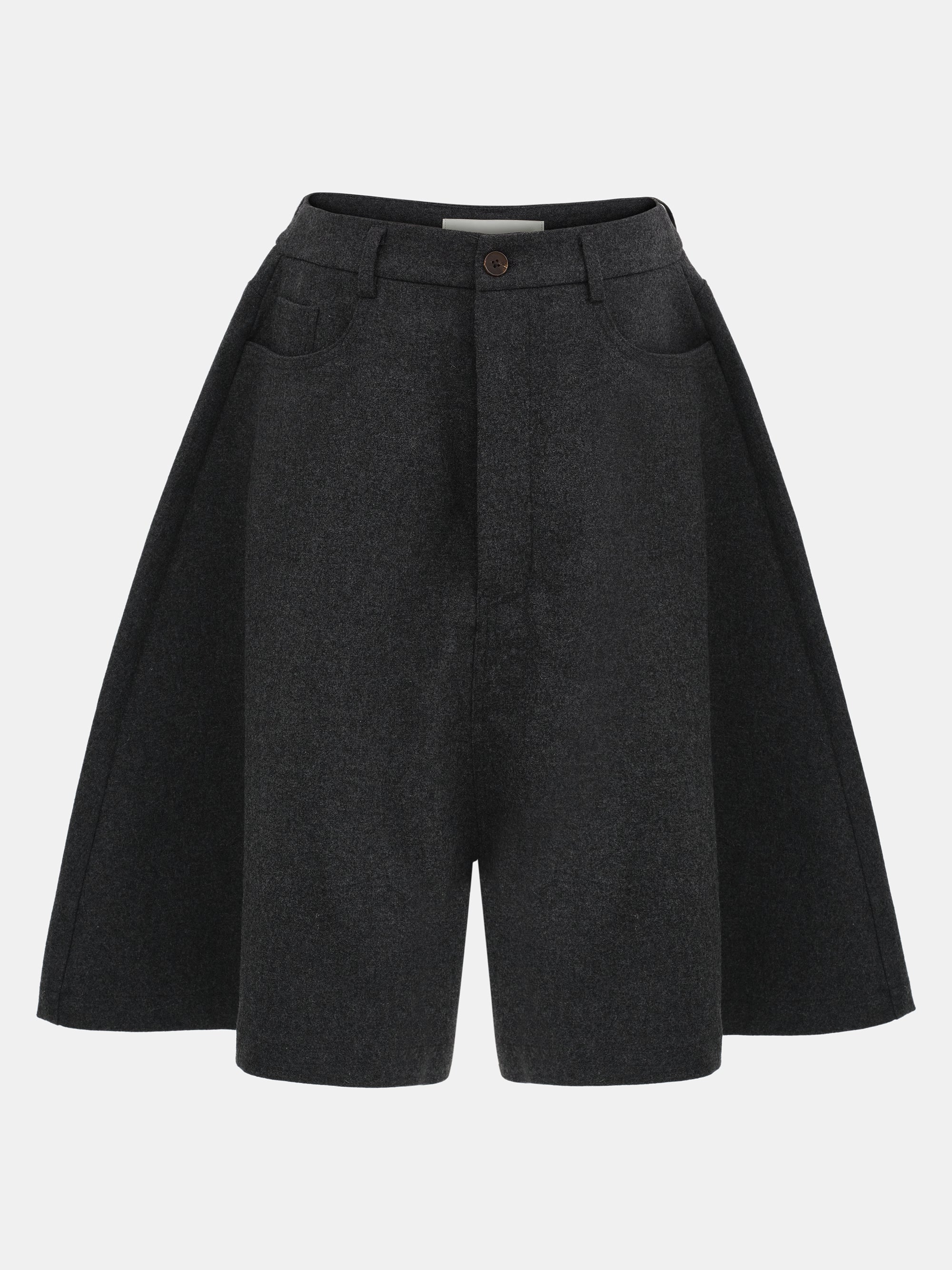 Wide Bermuda Shorts, Charcoal