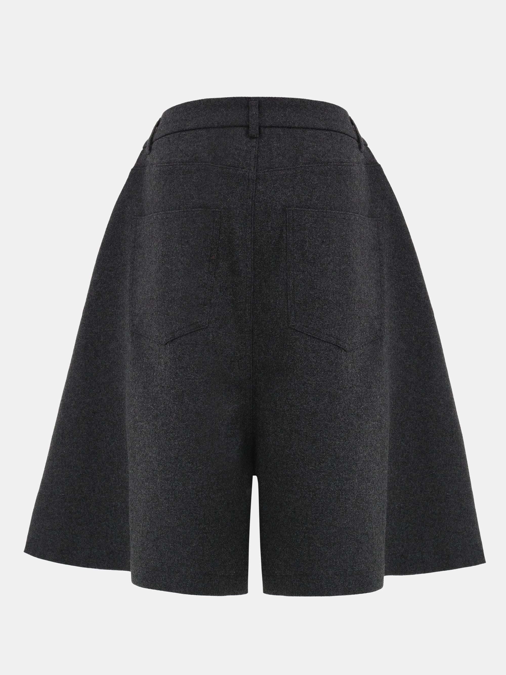 Wide Bermuda Shorts, Charcoal