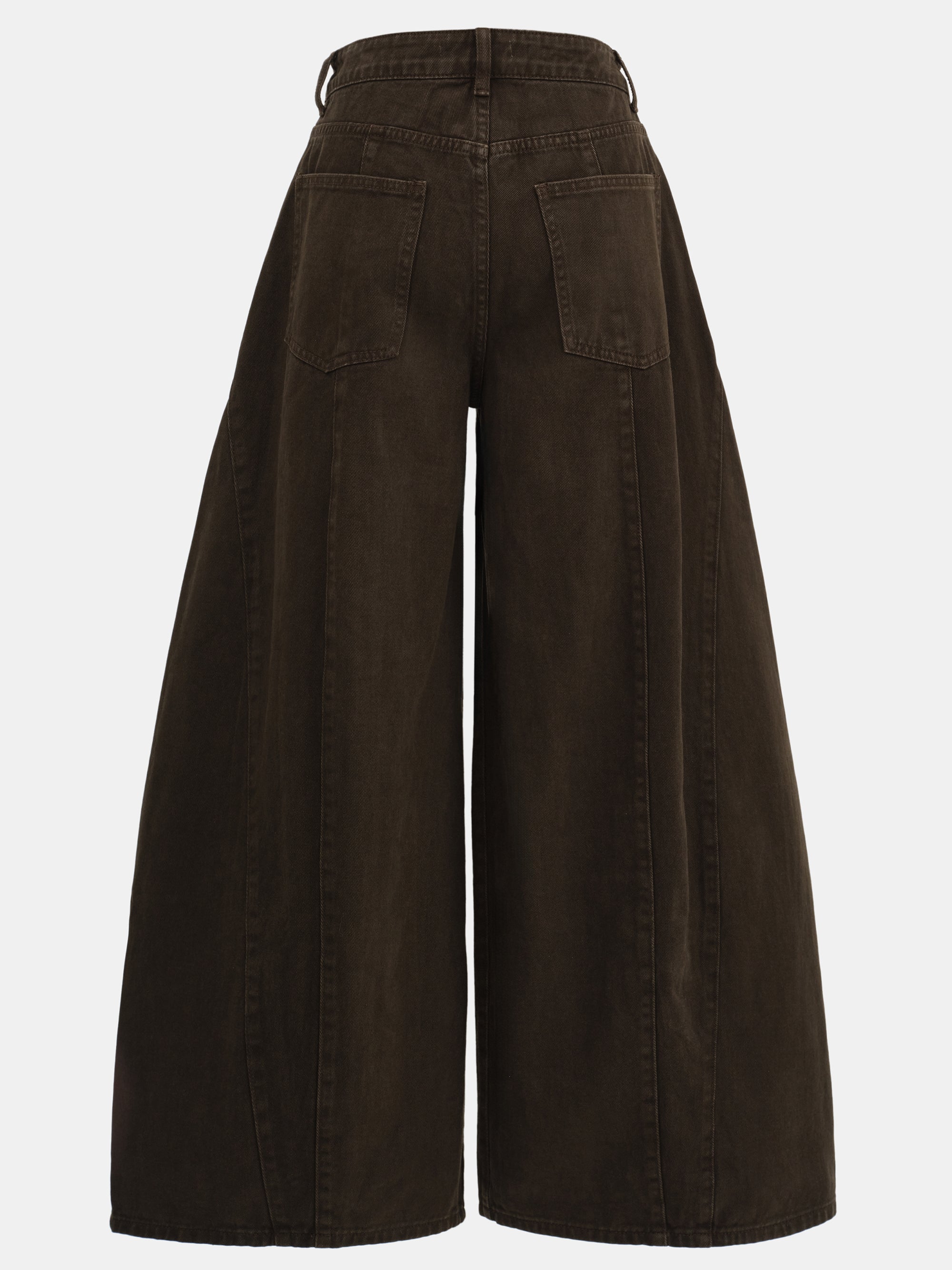 Wide Paneled Jeans, Brown