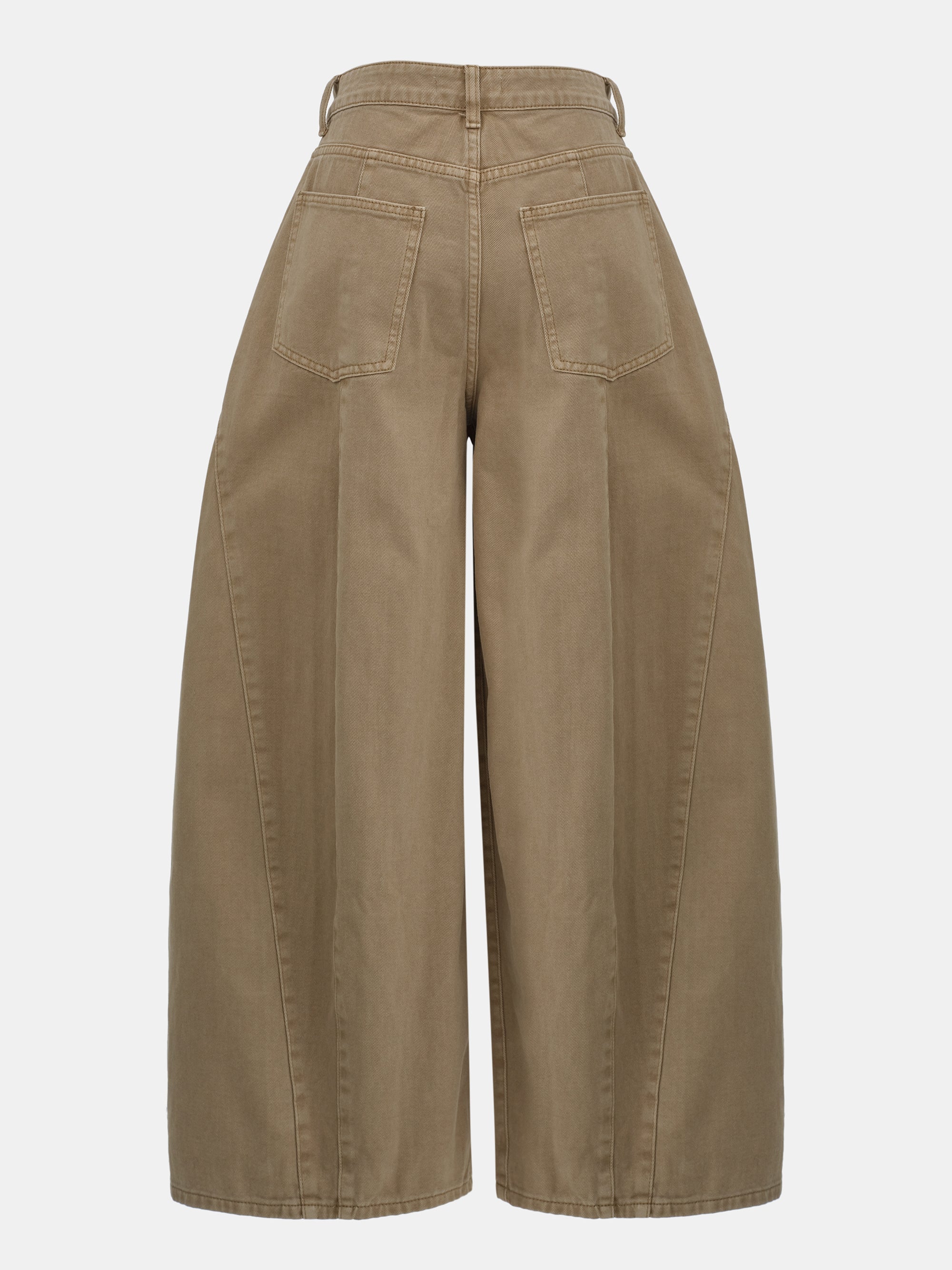 Wide Paneled Jeans, Beige