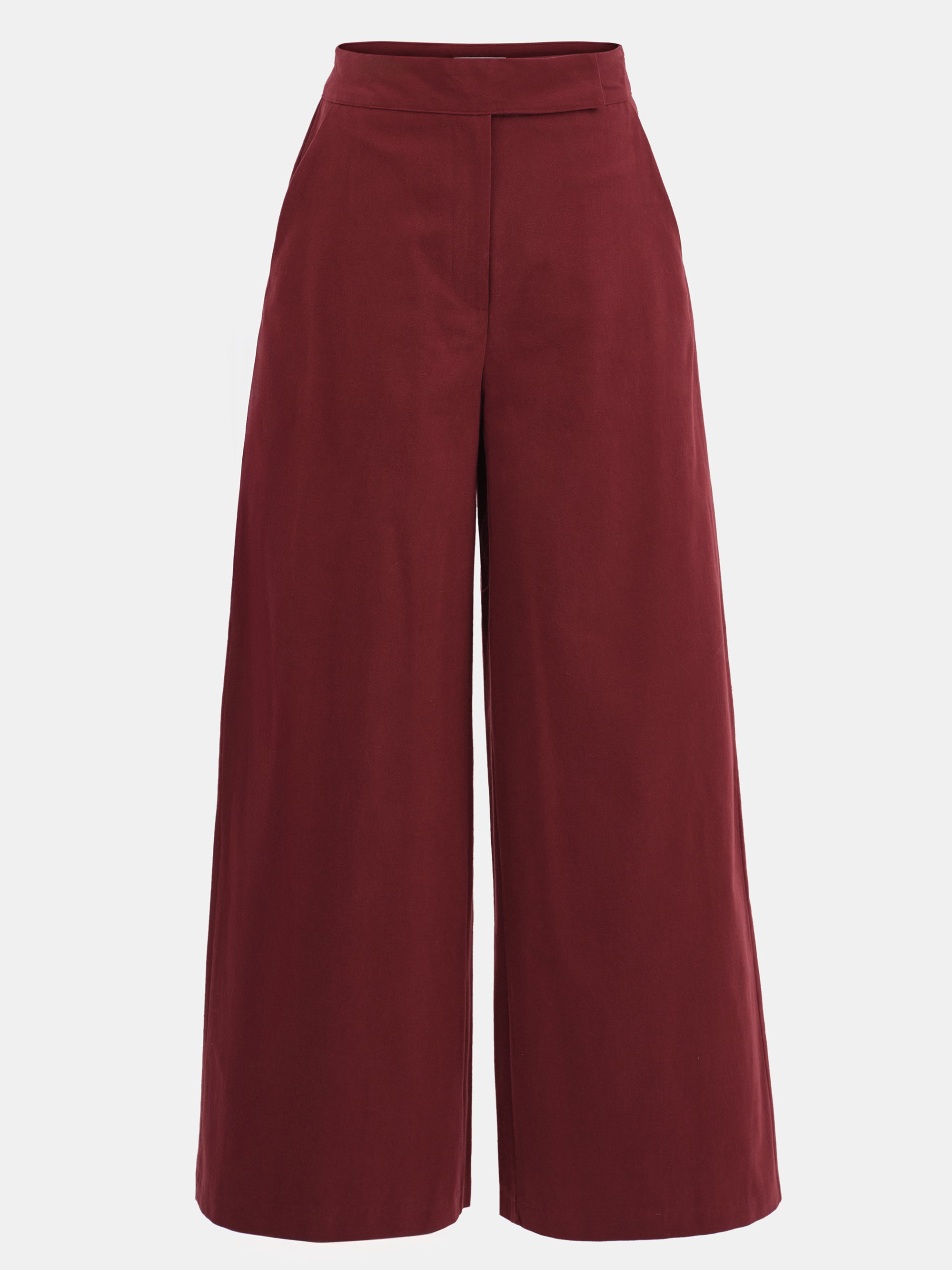 Wide-Leg Corduroy Pants, Red