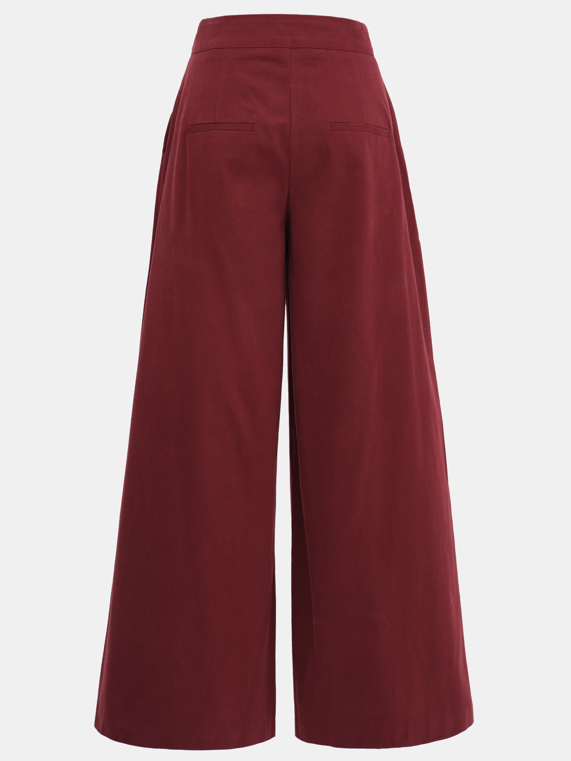Wide-Leg Corduroy Pants, Red
