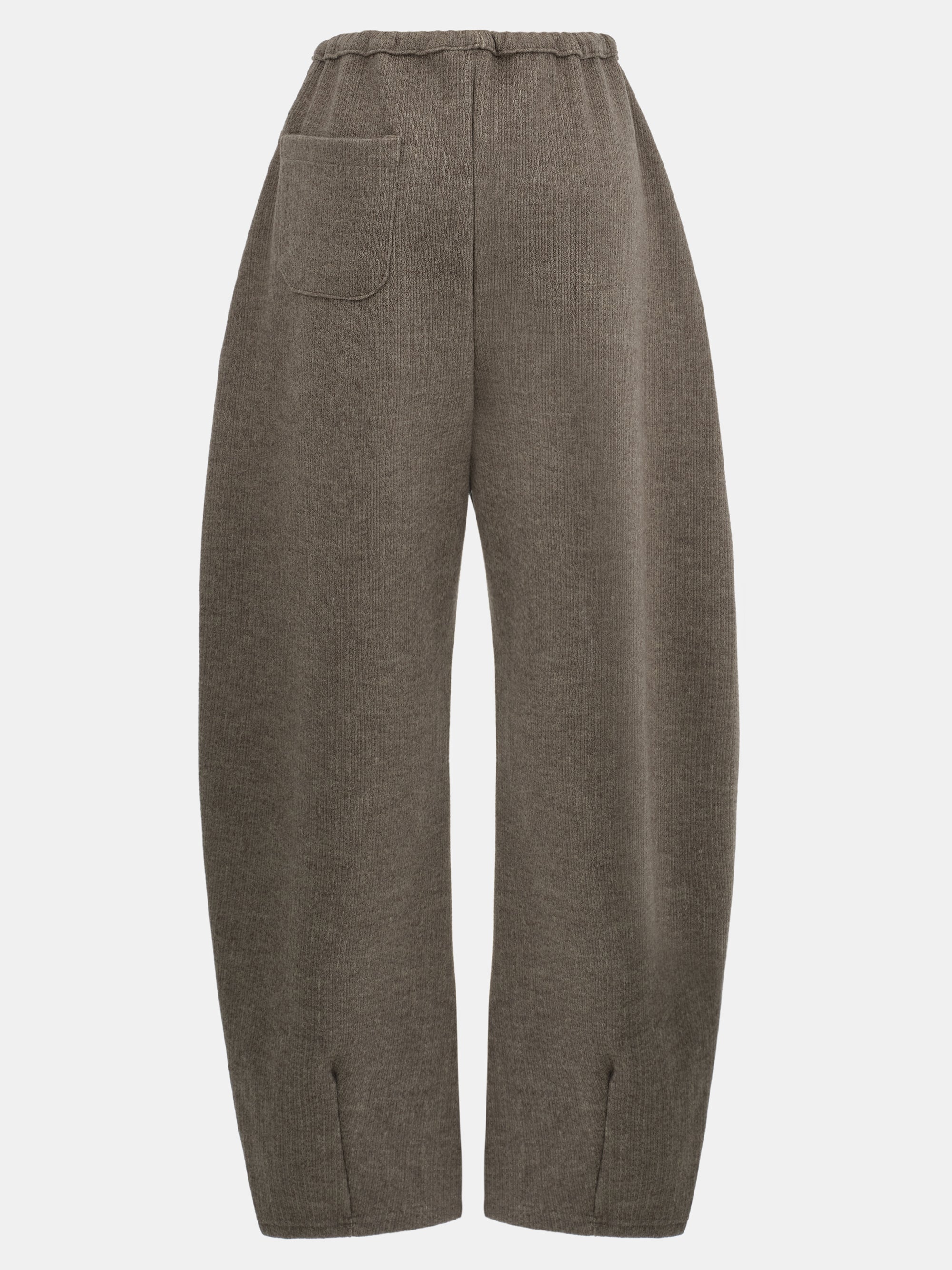 Drawstring Knitted Pants, Taupe