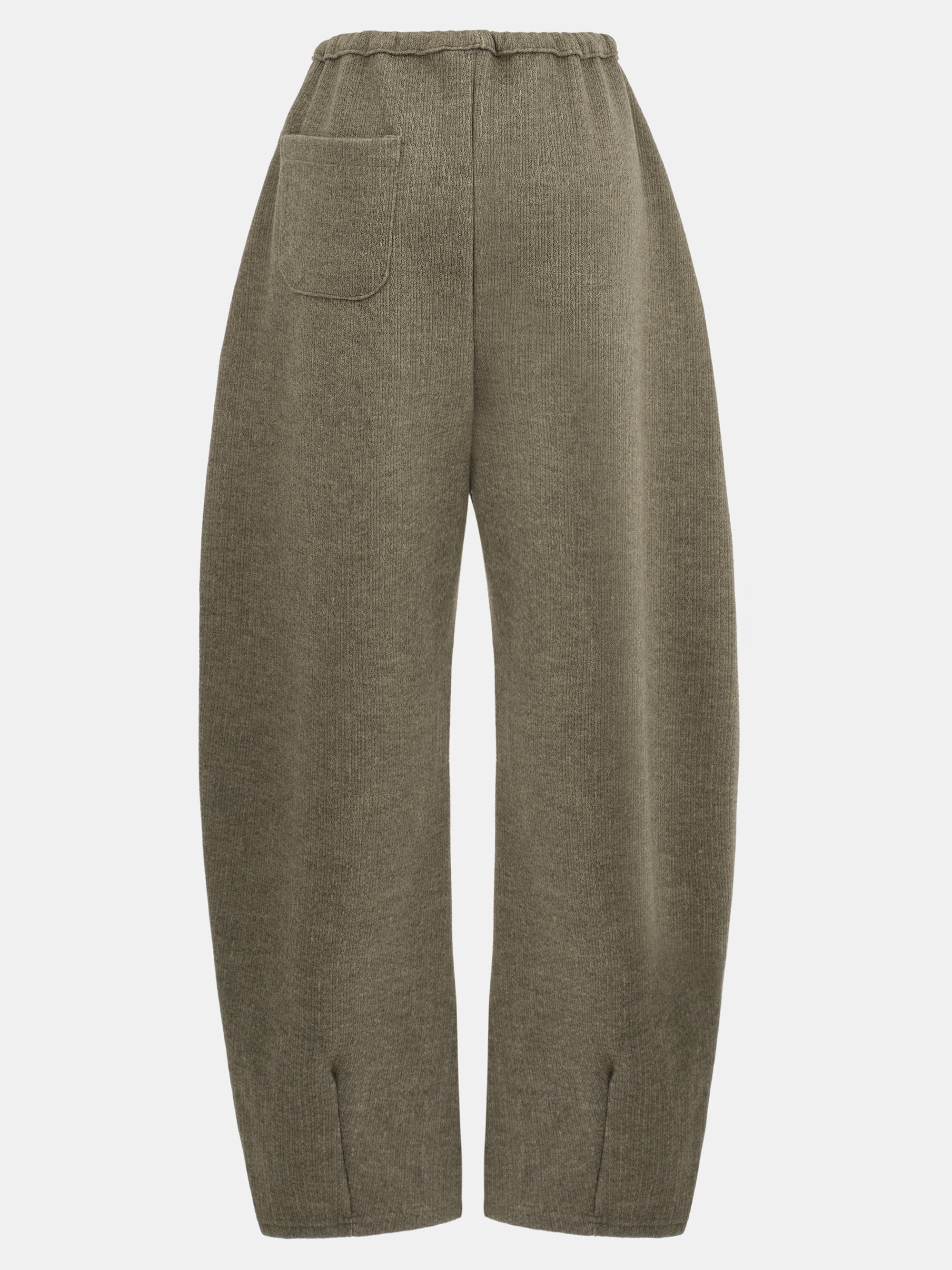 Drawstring Knitted Pants, Taupe