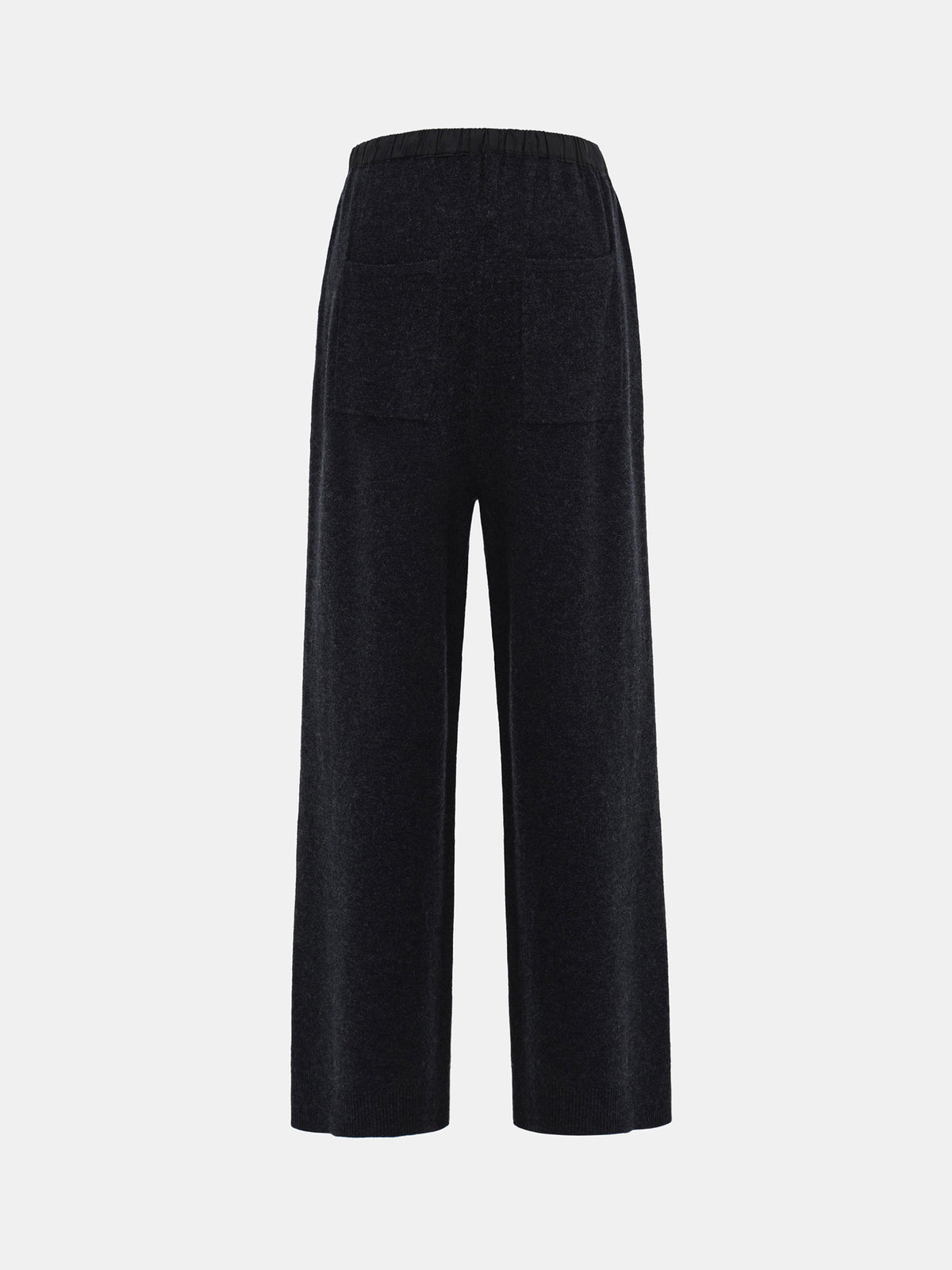 Kante Elastic Waist Wool Pants, Black