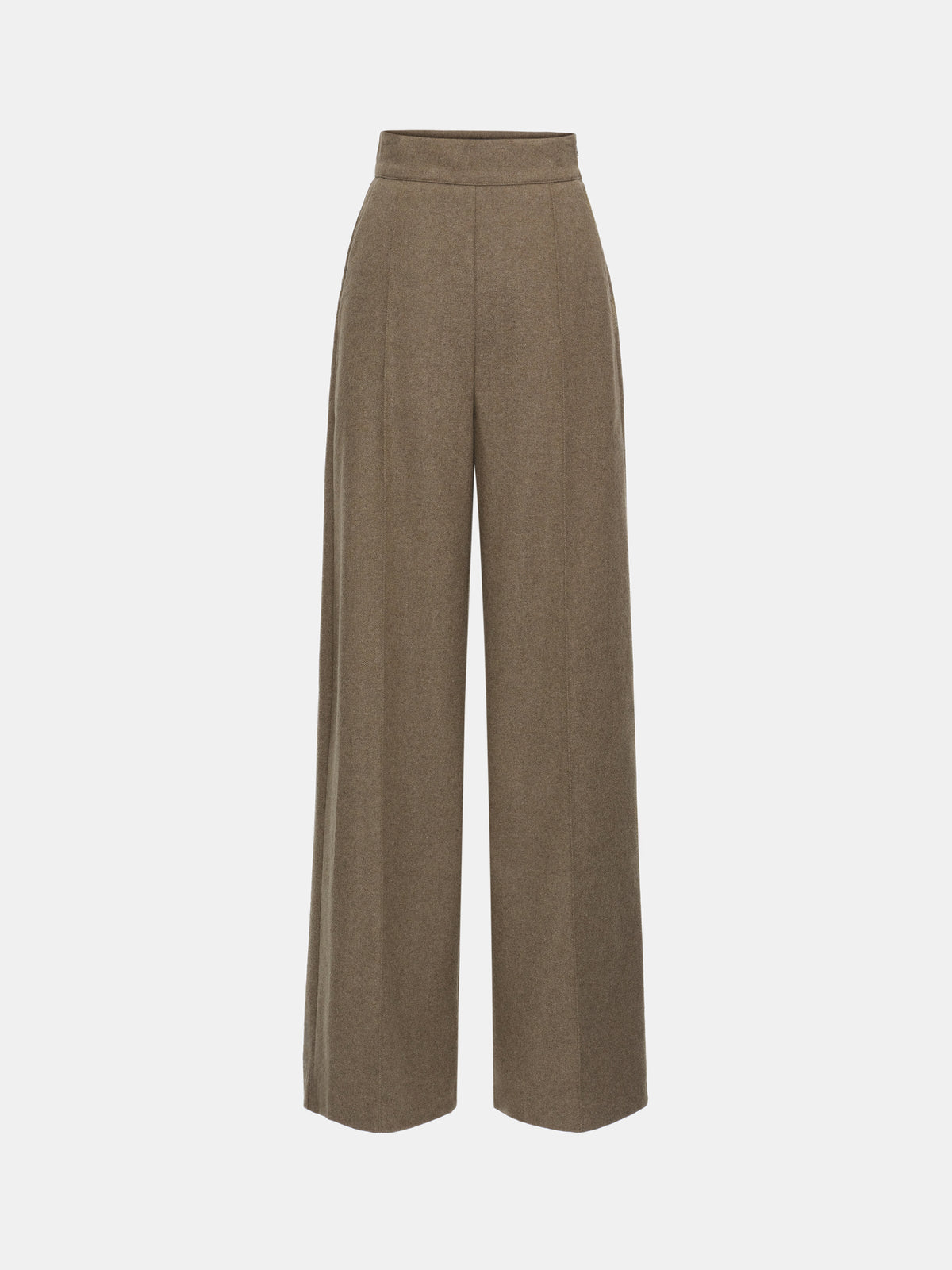 Mesash Creased Long Trousers, Brown