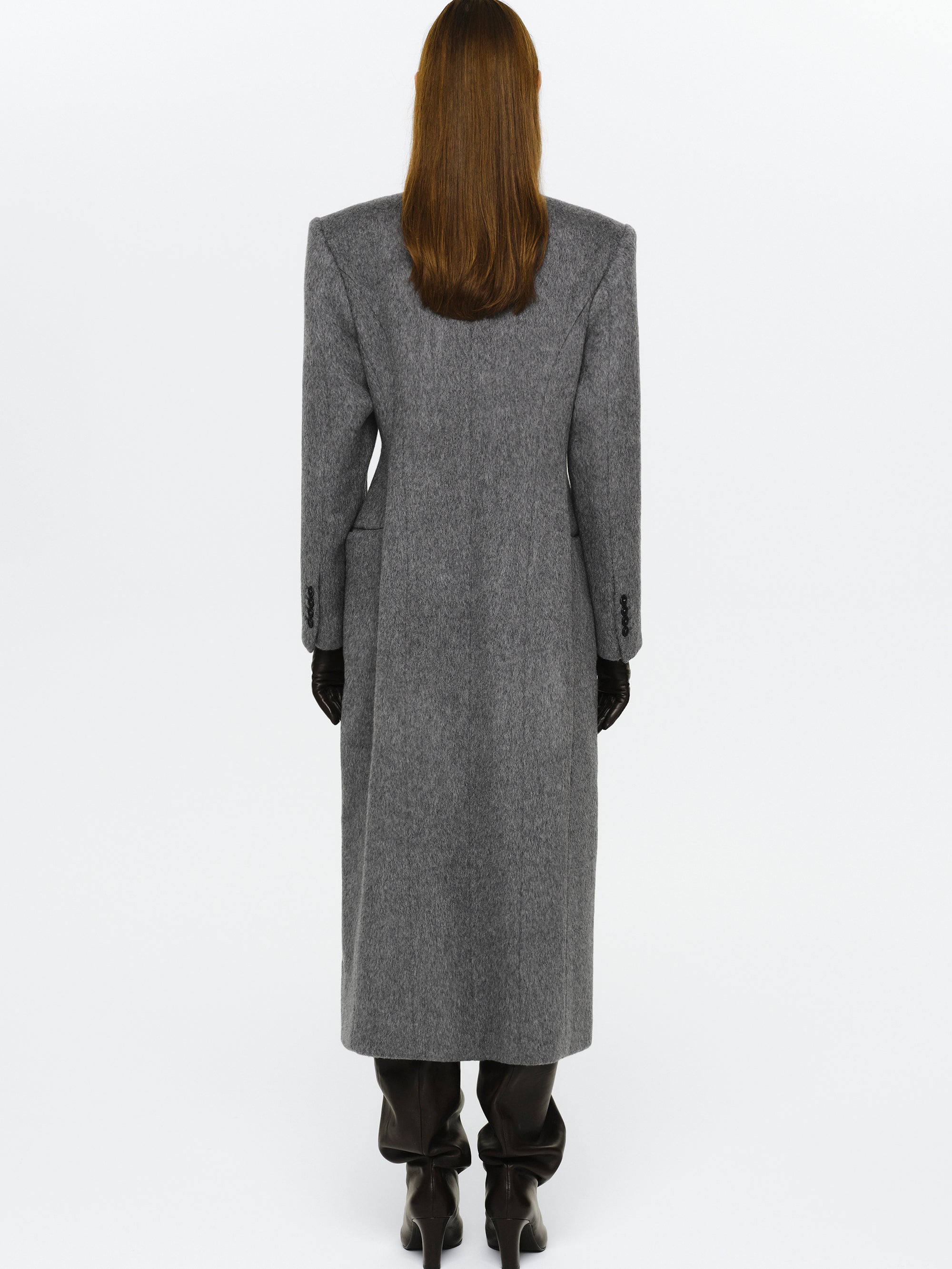Corrin Wrap Coat, Charcoal