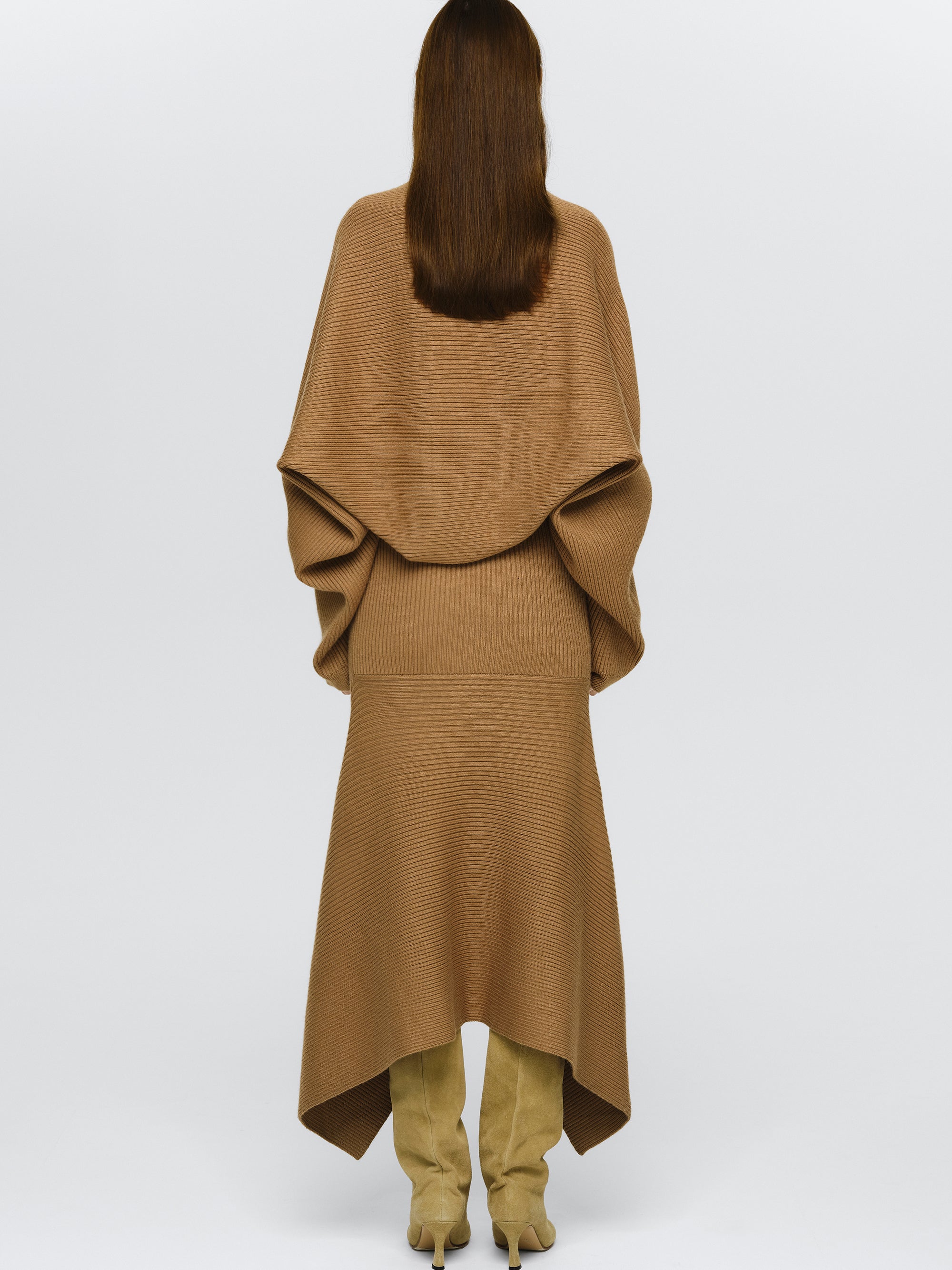 Shrug Knit Dress, Brown
