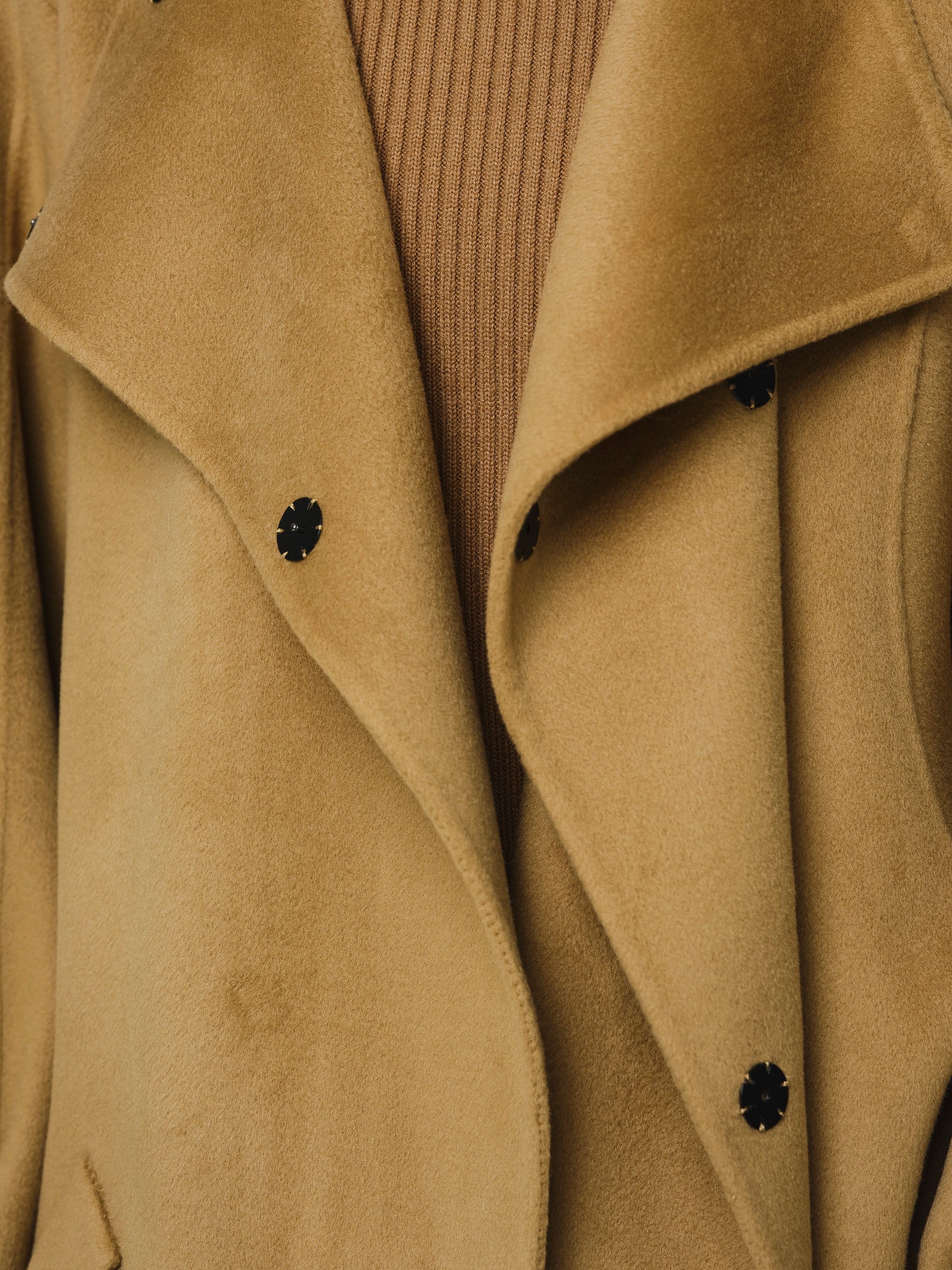 Wool-Cashmere Blend Coat, Camel