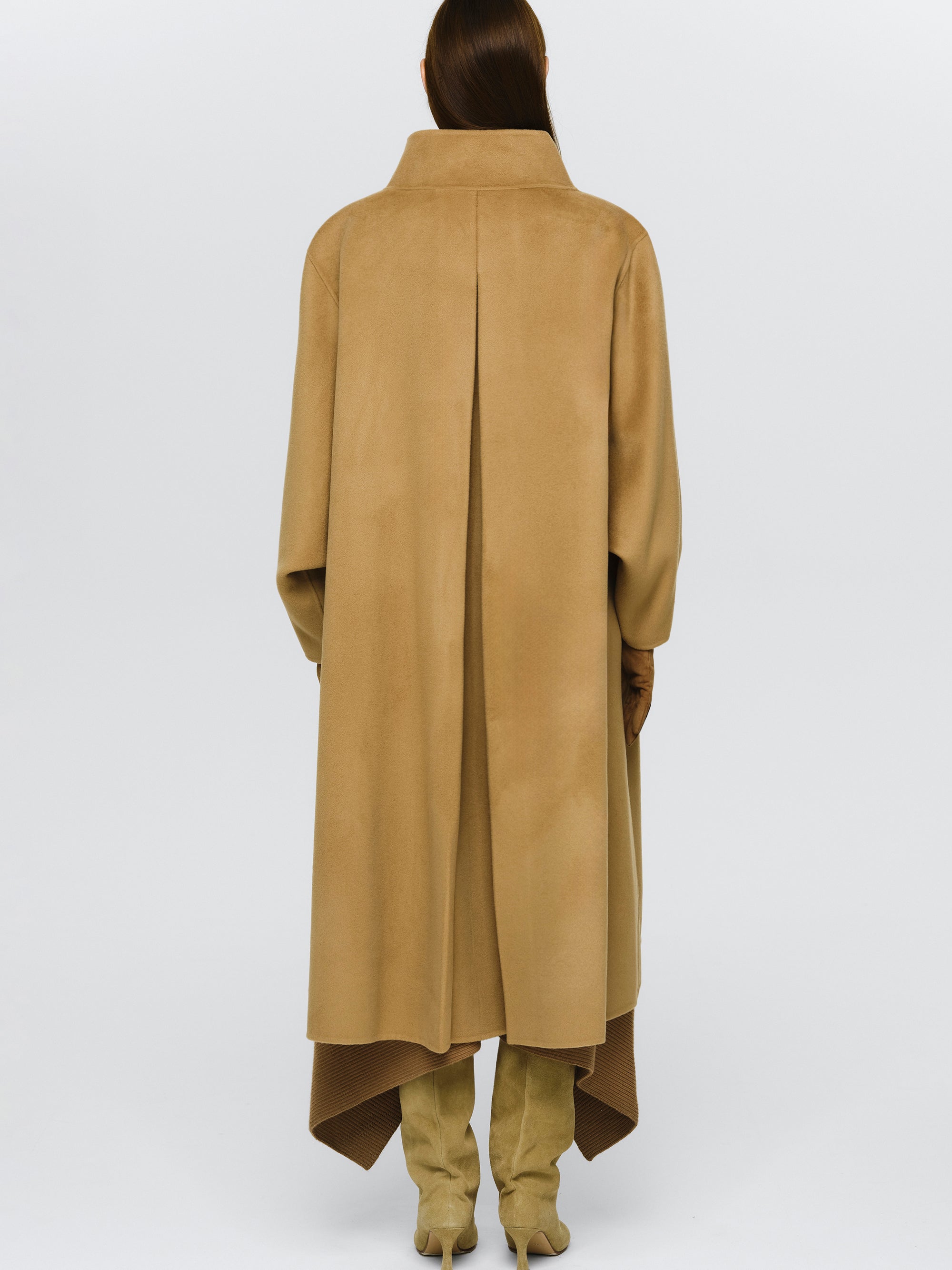 Wool-Cashmere Blend Coat, Camel