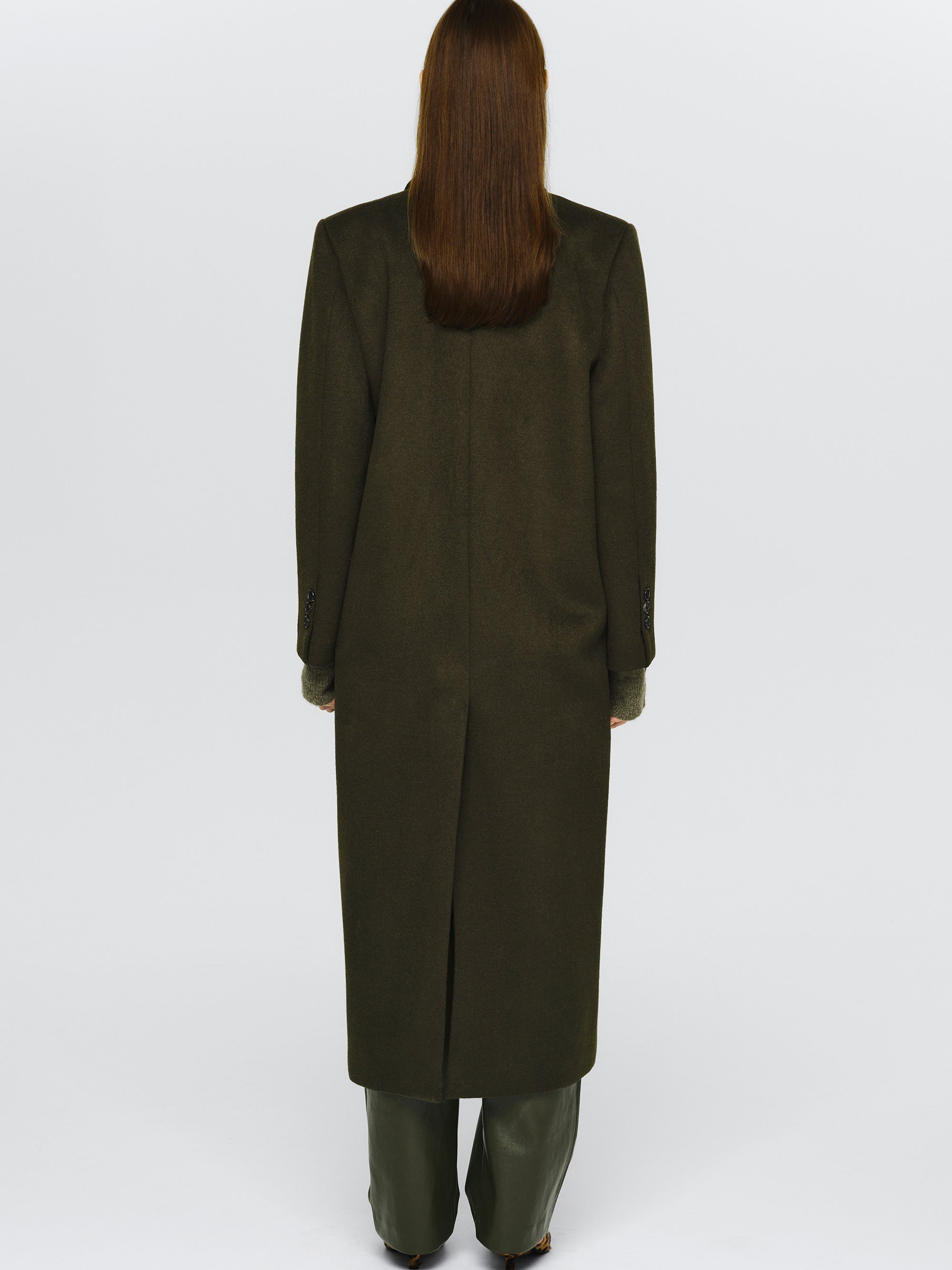 Oversized Double Breasted Coat, Khaki Brown