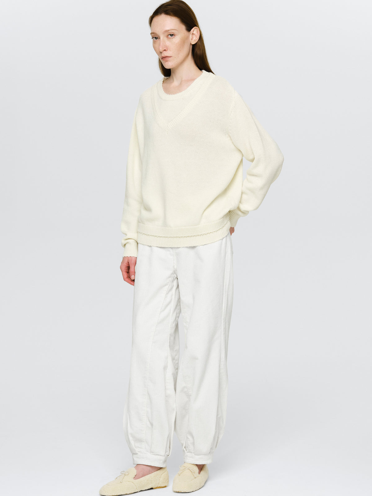 Rio Double Layered Sweater, Ivory