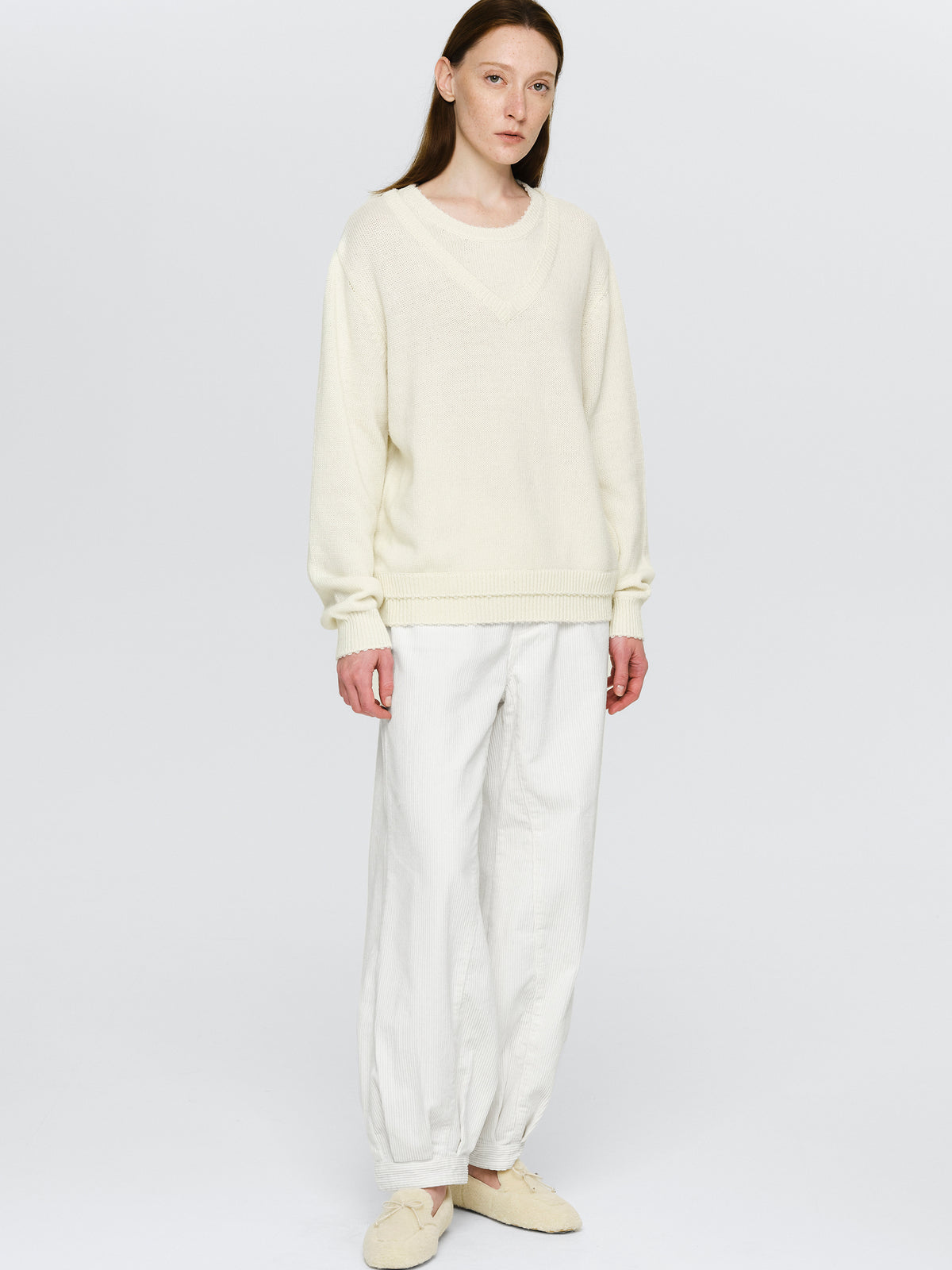 Rio Double Layered Sweater, Ivory
