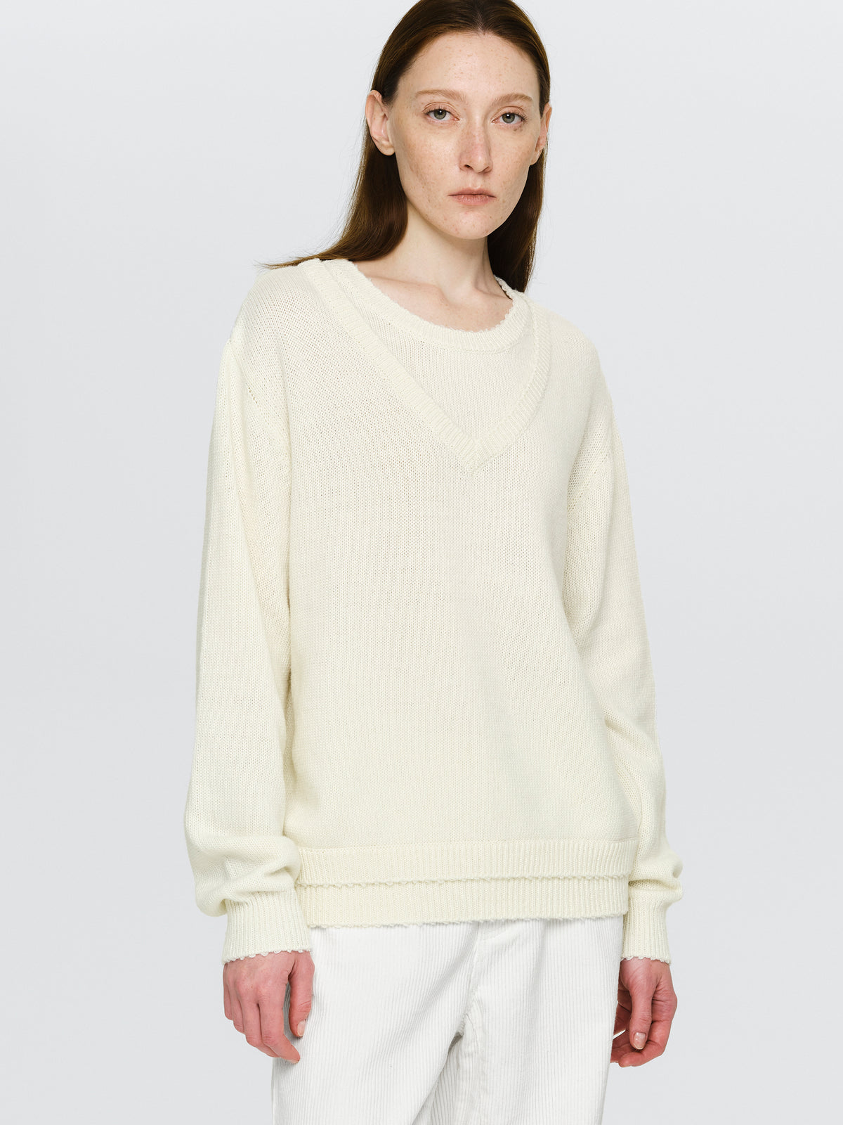 Rio Double Layered Sweater, Ivory