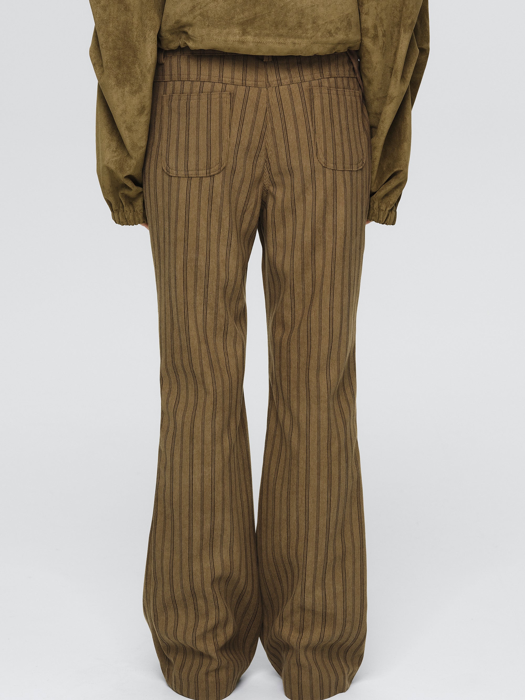 Striped Pocket Trousers, Brown