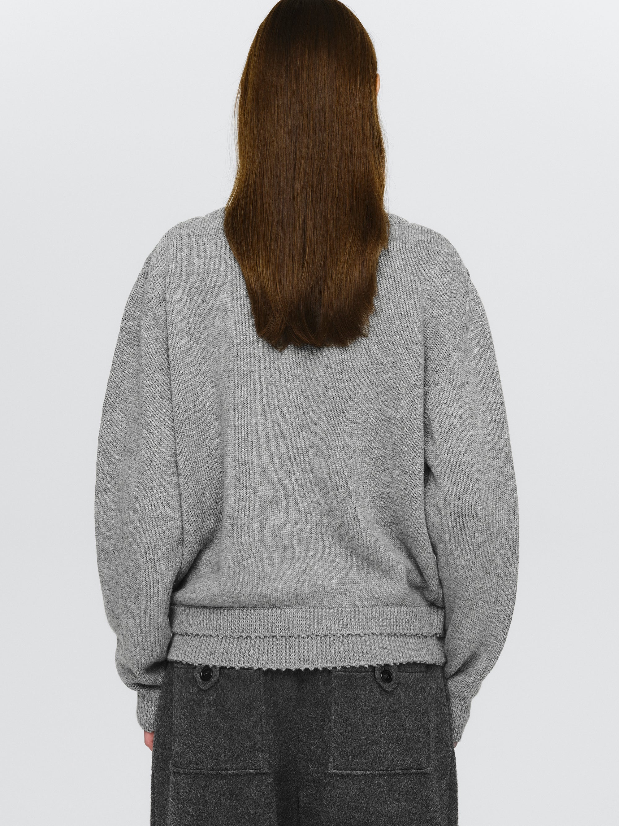 Double Layered Sweater, Grey