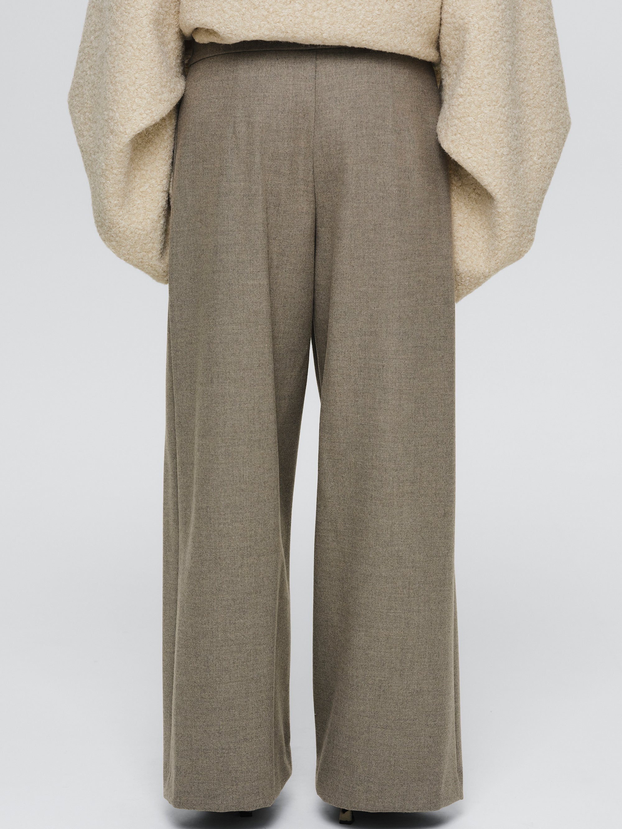 Double Pleated Trousers, Khaki
