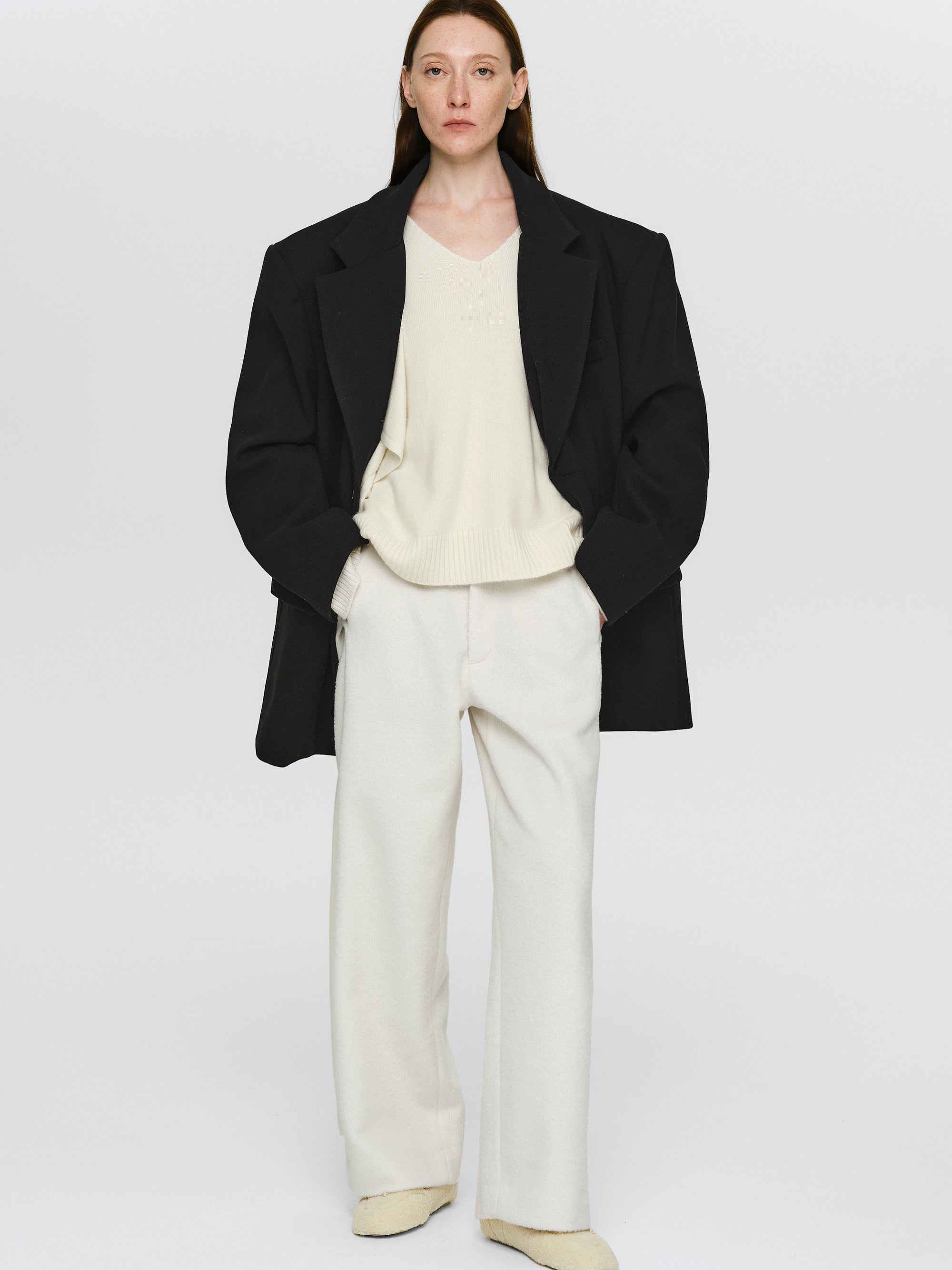 Hayk Oversized Boyfriend Blazer, Black