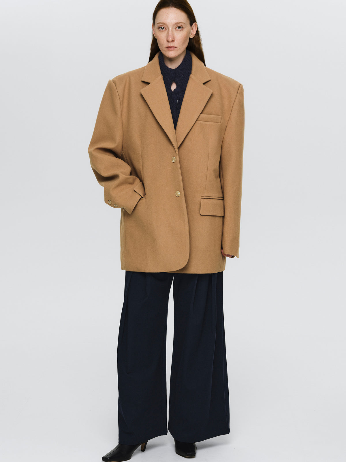 Hayk Oversized Boyfriend Blazer, Camel