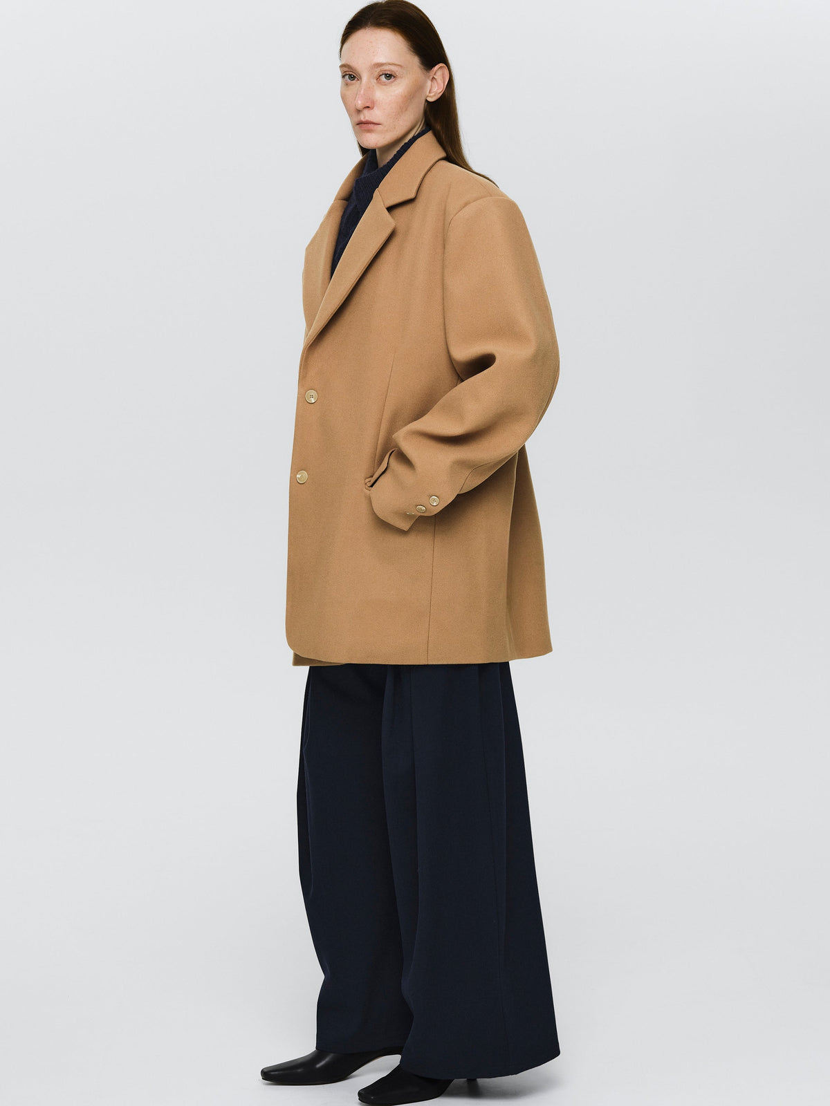 Hayk Oversized Boyfriend Blazer, Camel