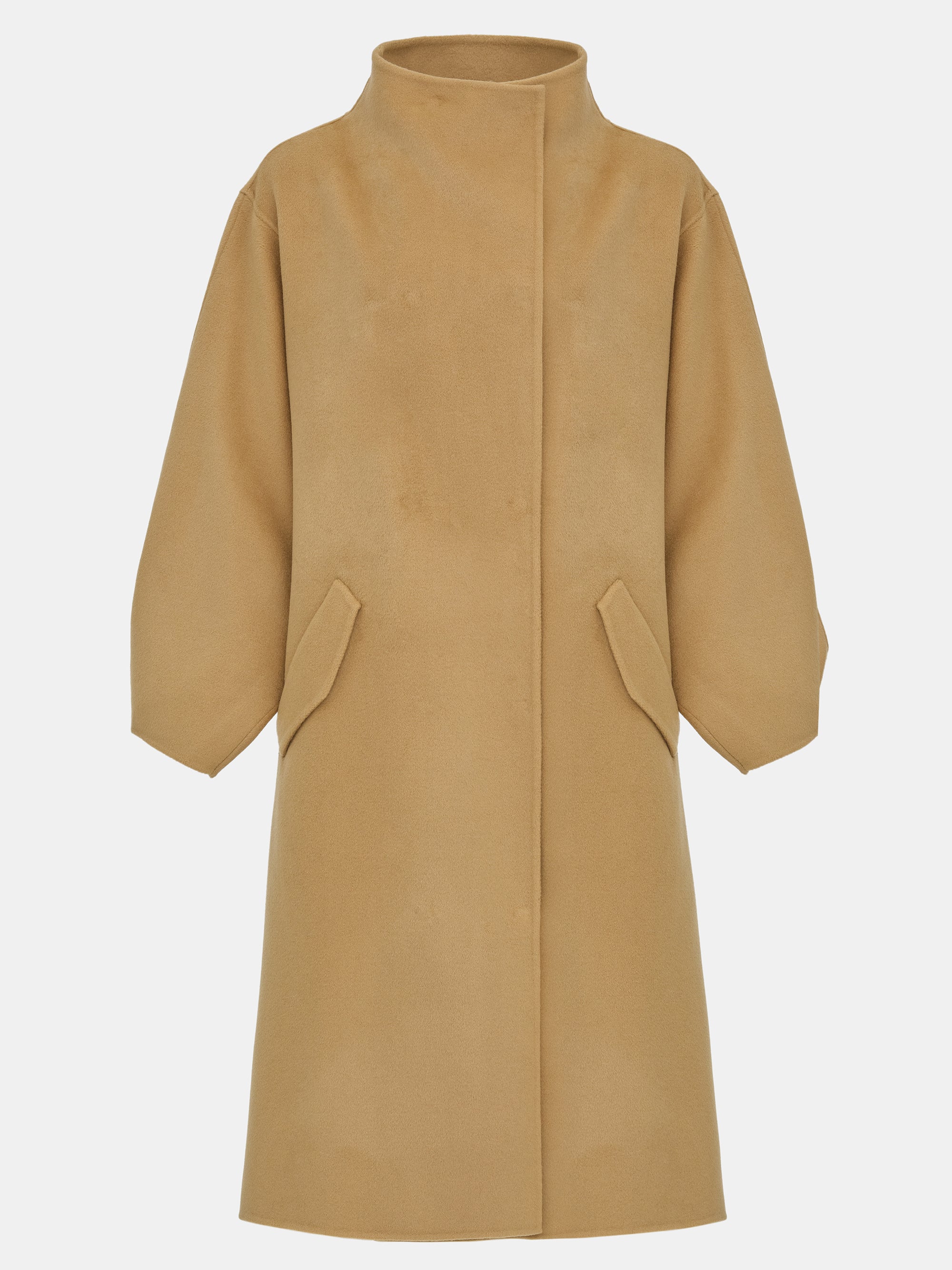 Wool-Cashmere Blend Coat, Camel