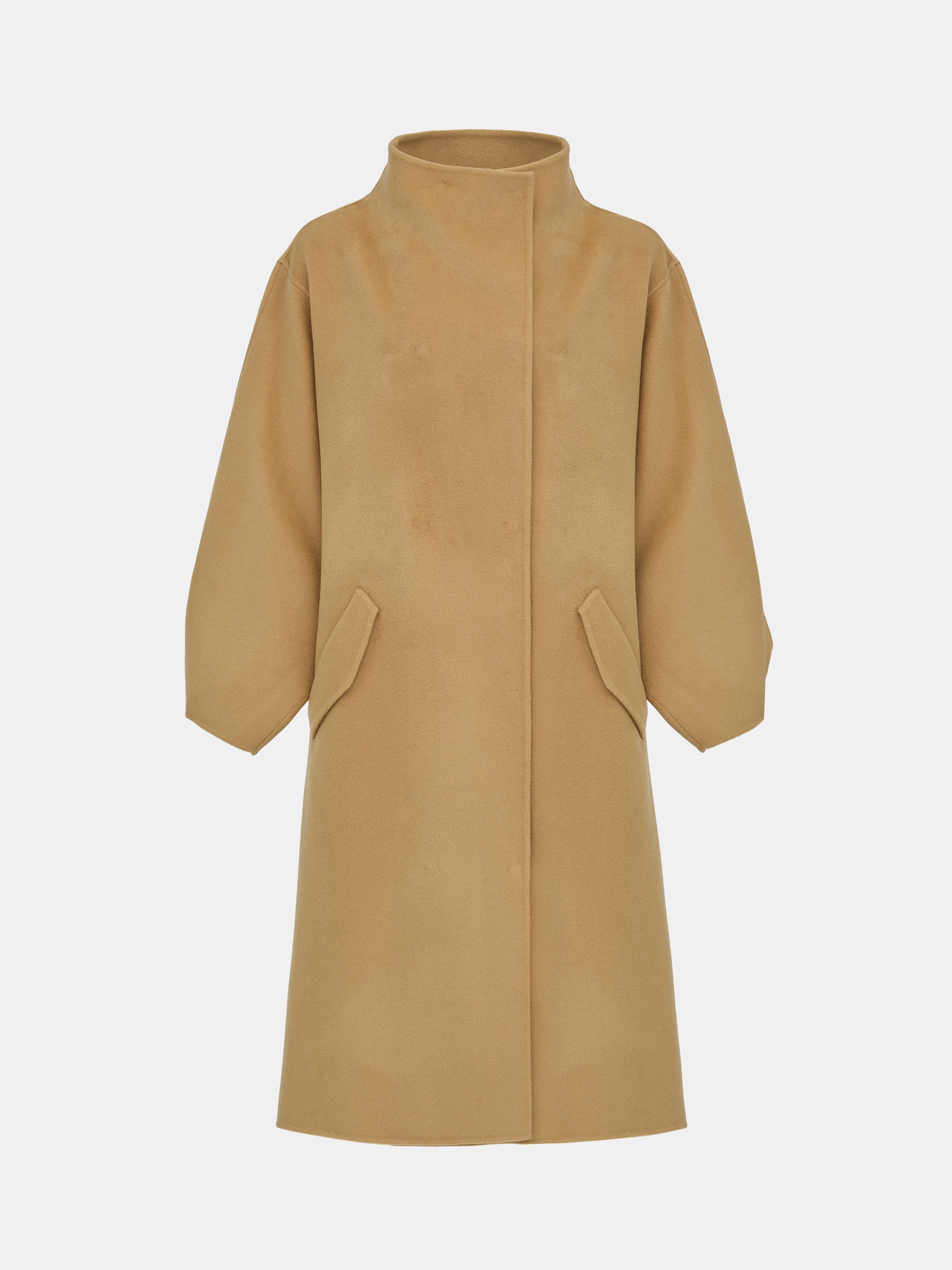 Wool-Cashmere Blend Coat, Camel