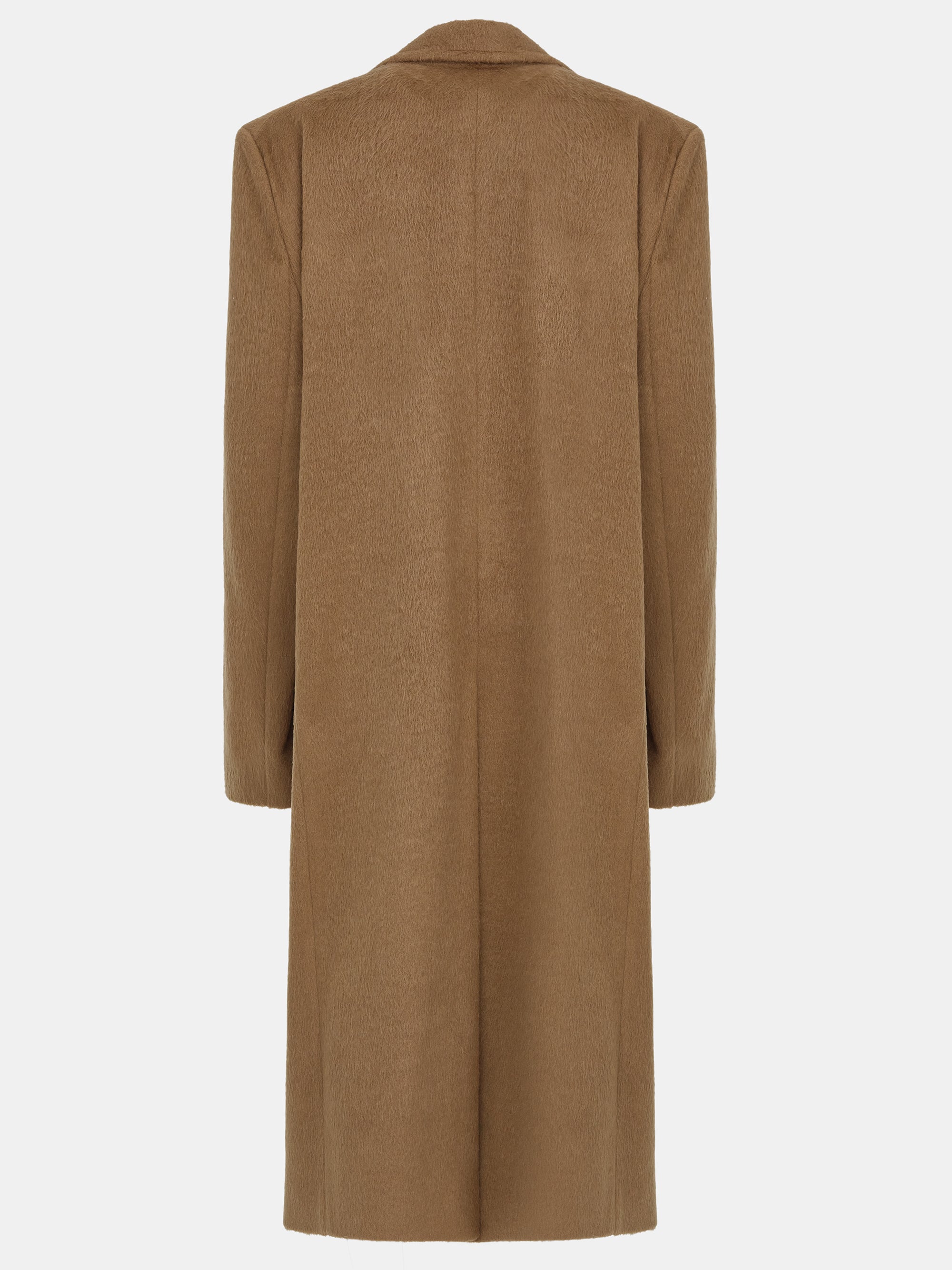 Oversized Brushed Coat, Brown