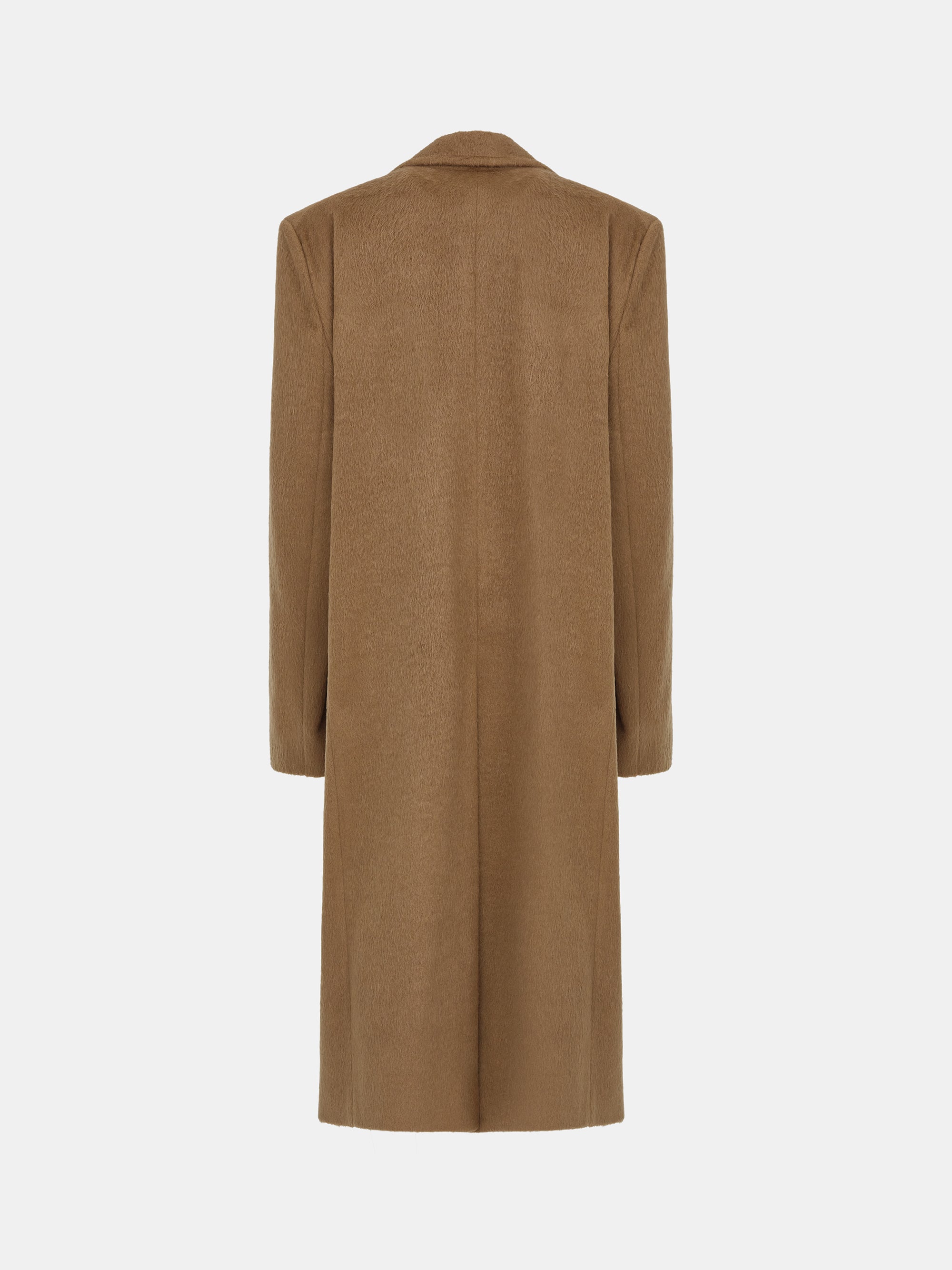 Oversized Brushed Coat, Brown