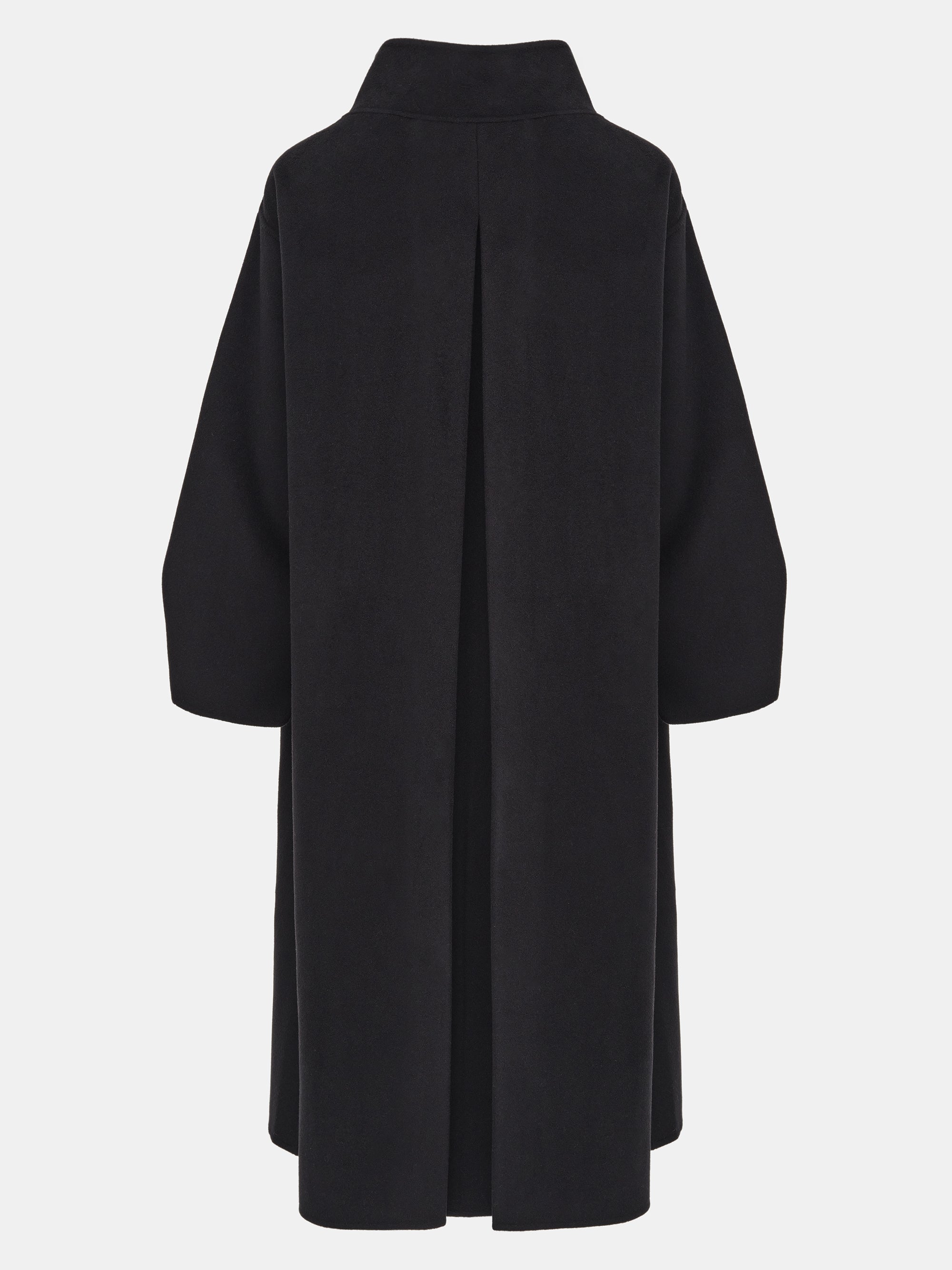 Wool-Cashmere Blend Coat, Black