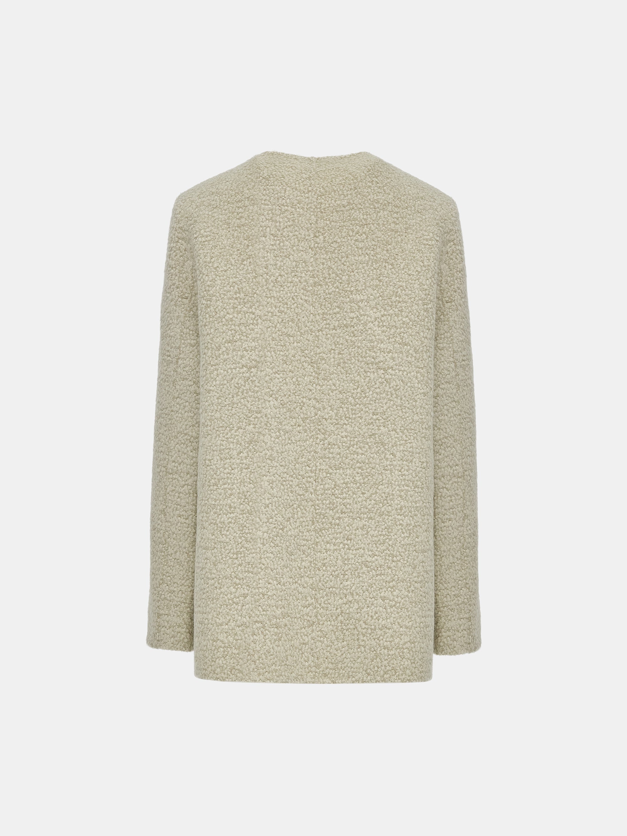 Wool-Blend Button Jacket, Sage