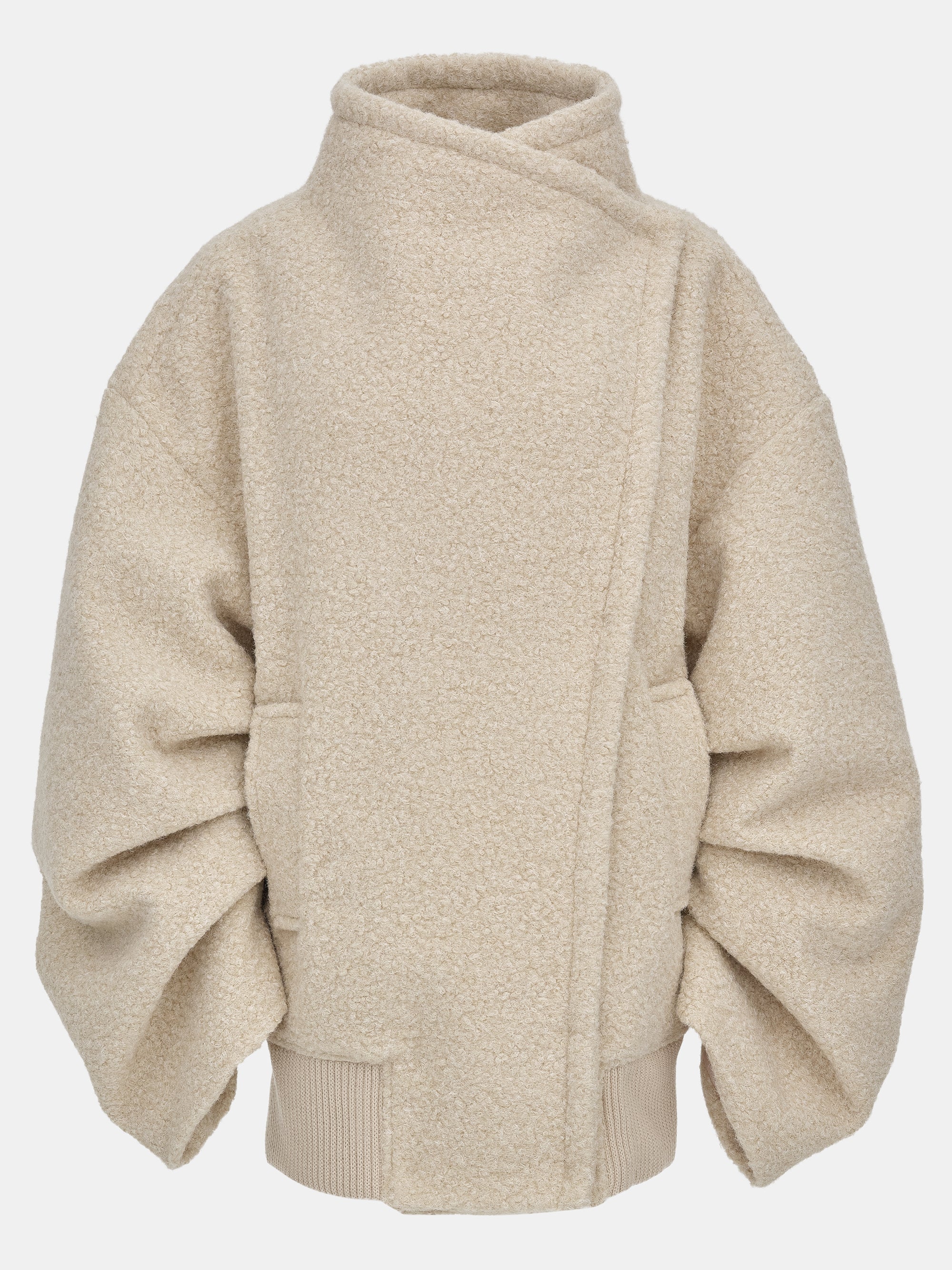 Boucle Flight Coat, Alabaster
