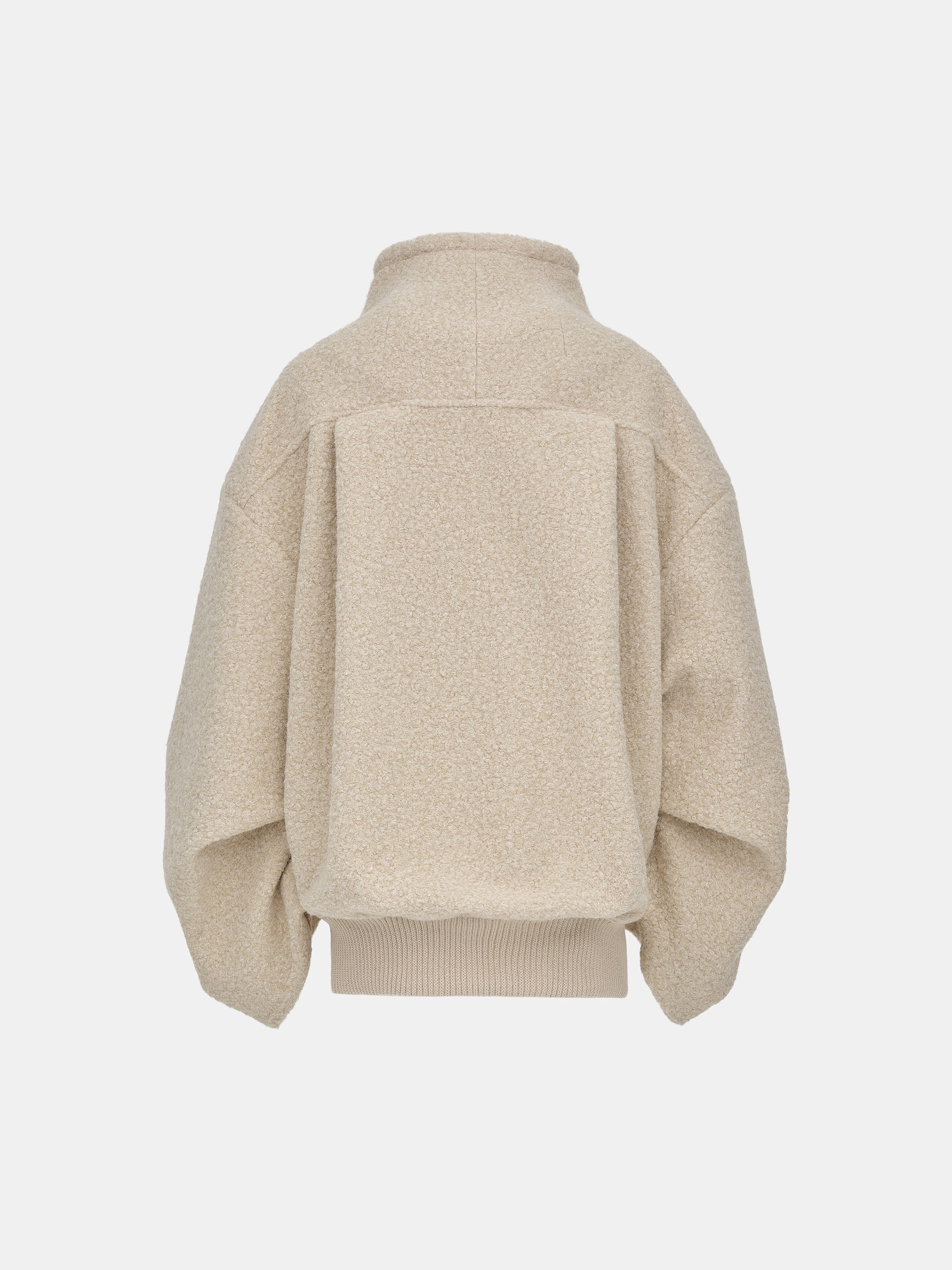 Boucle Flight Coat, Alabaster