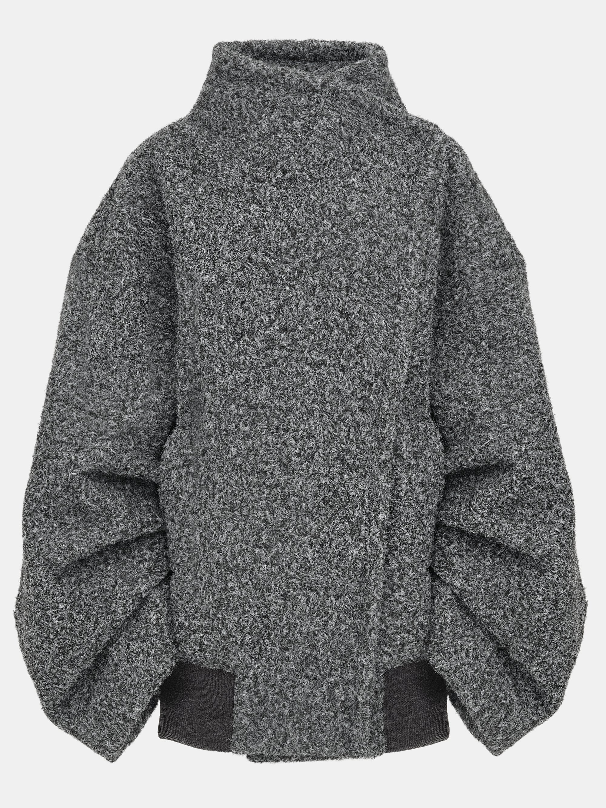 Boucle Flight Coat, Charcoal