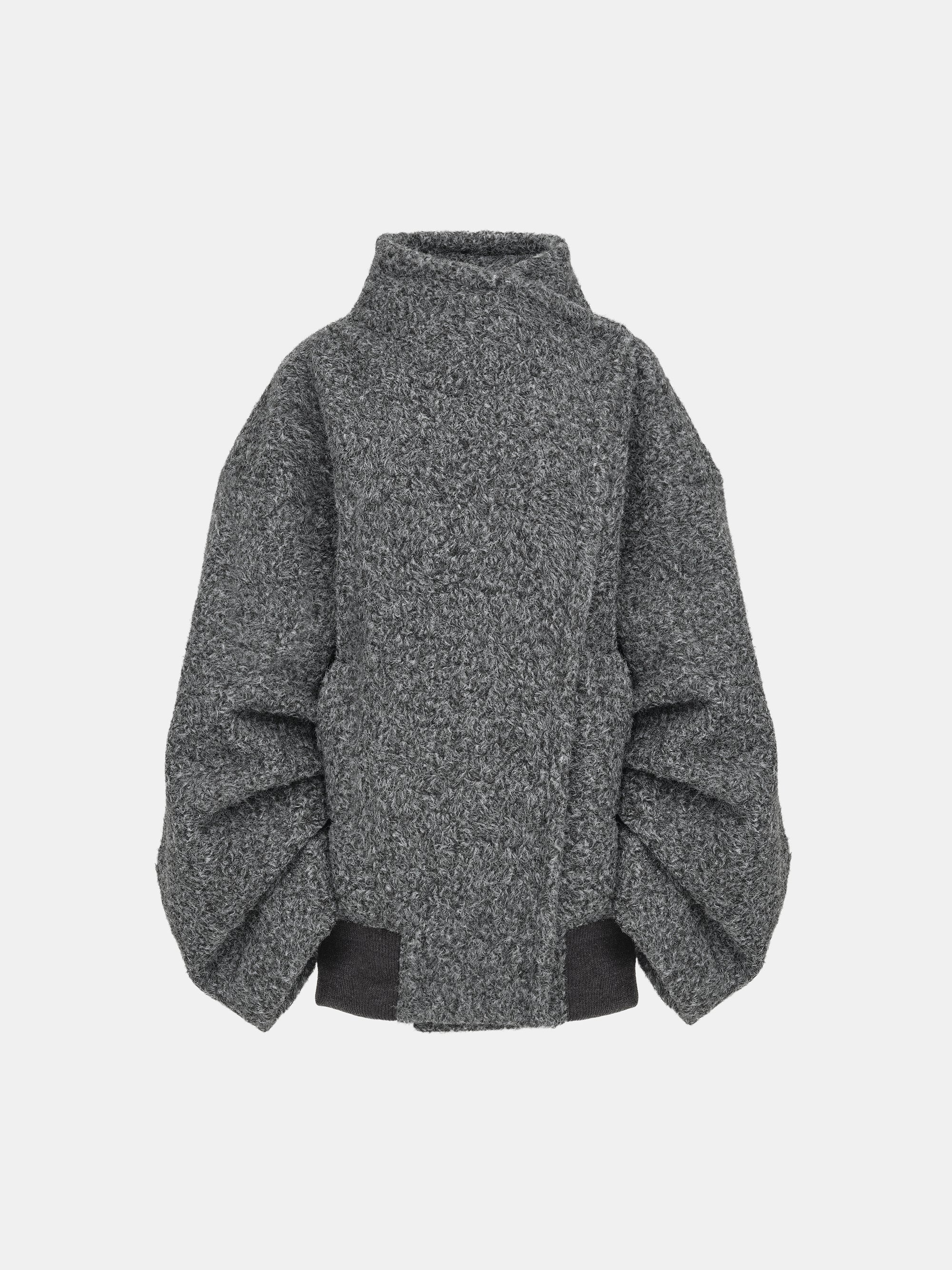 Boucle Flight Coat, Charcoal