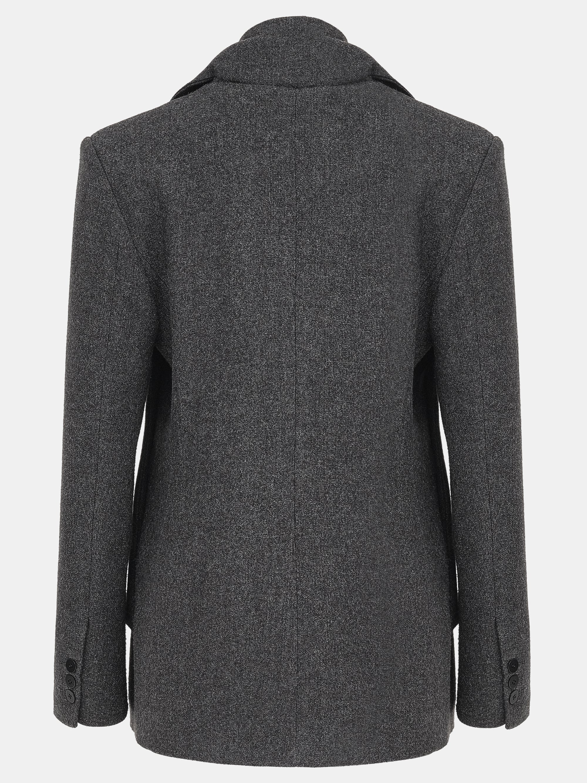 Scarf Lapel Blazer, Charcoal