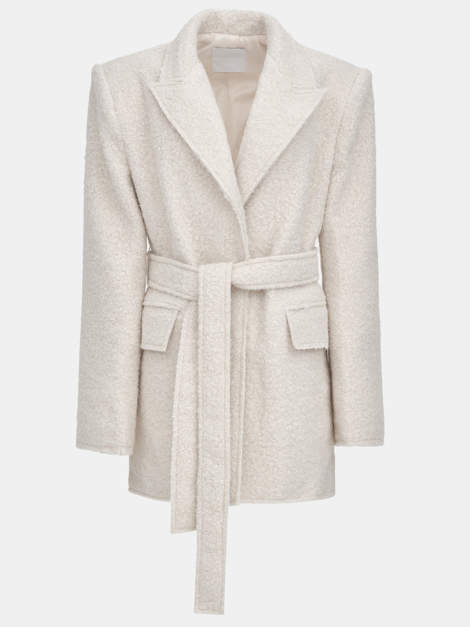 Oversized Shawl-Collar Blazer, Ivory