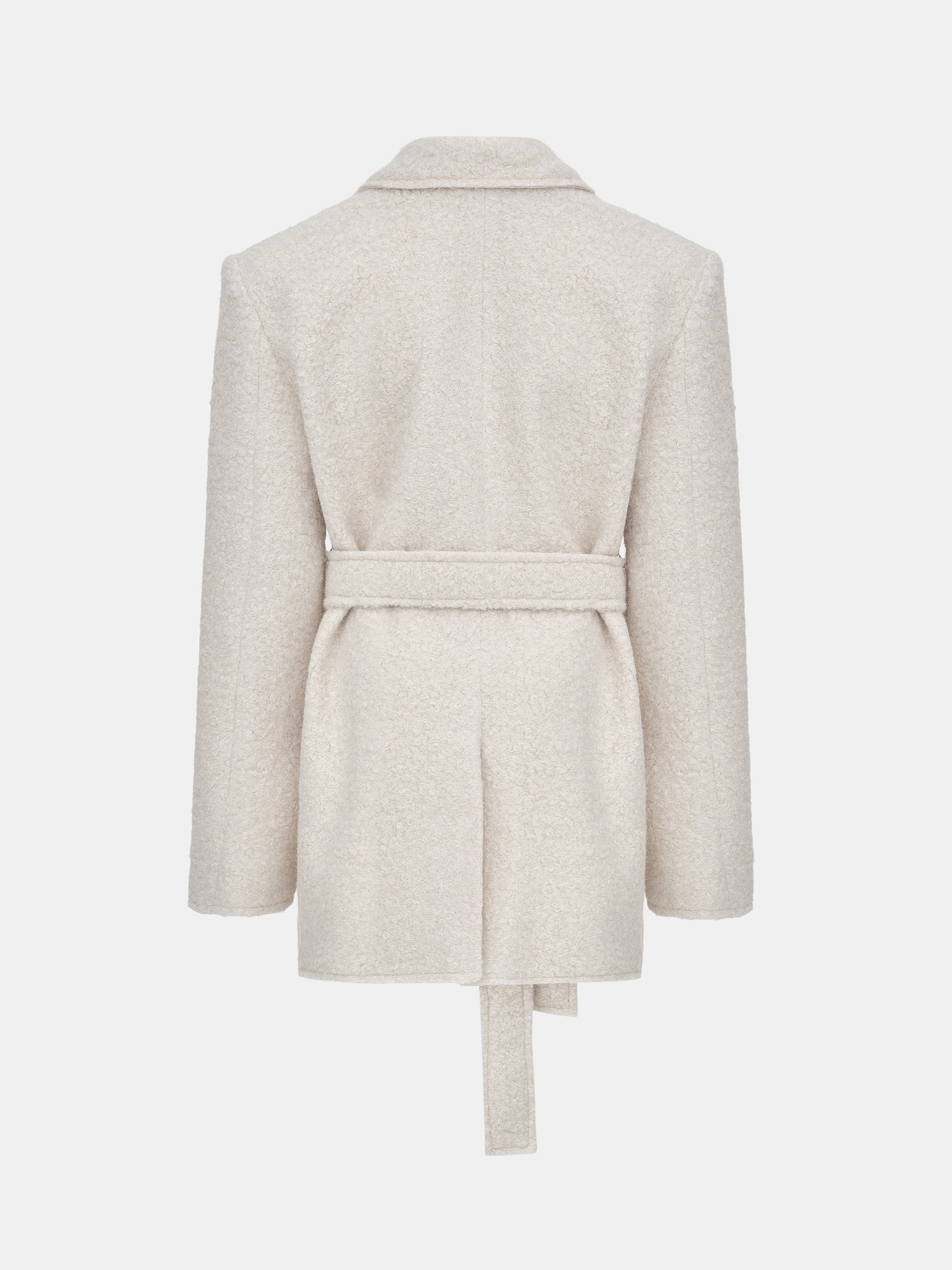 Oversized Shawl-Collar Blazer, Ivory