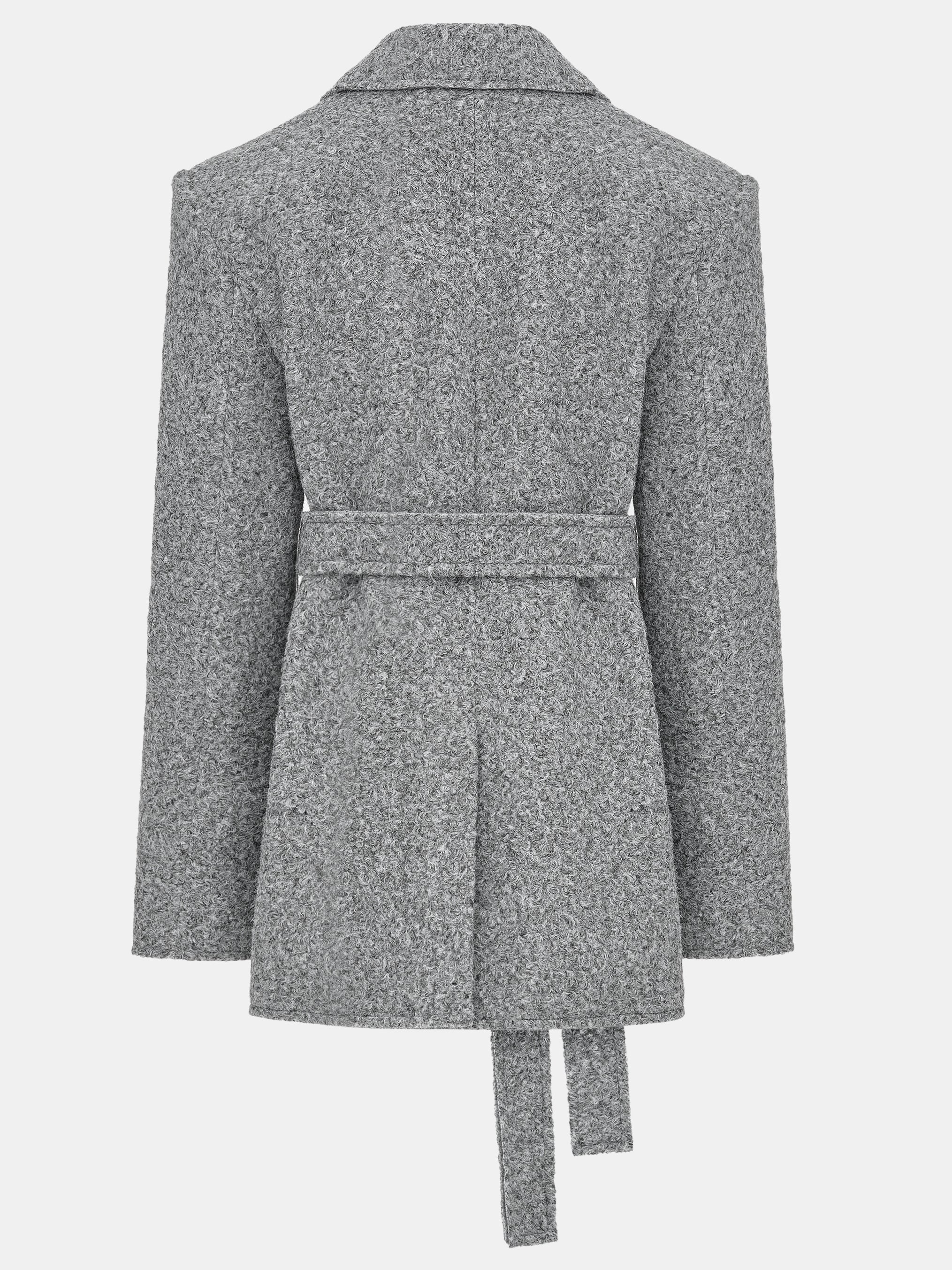 Oversized Shawl-Collar Blazer, Grey