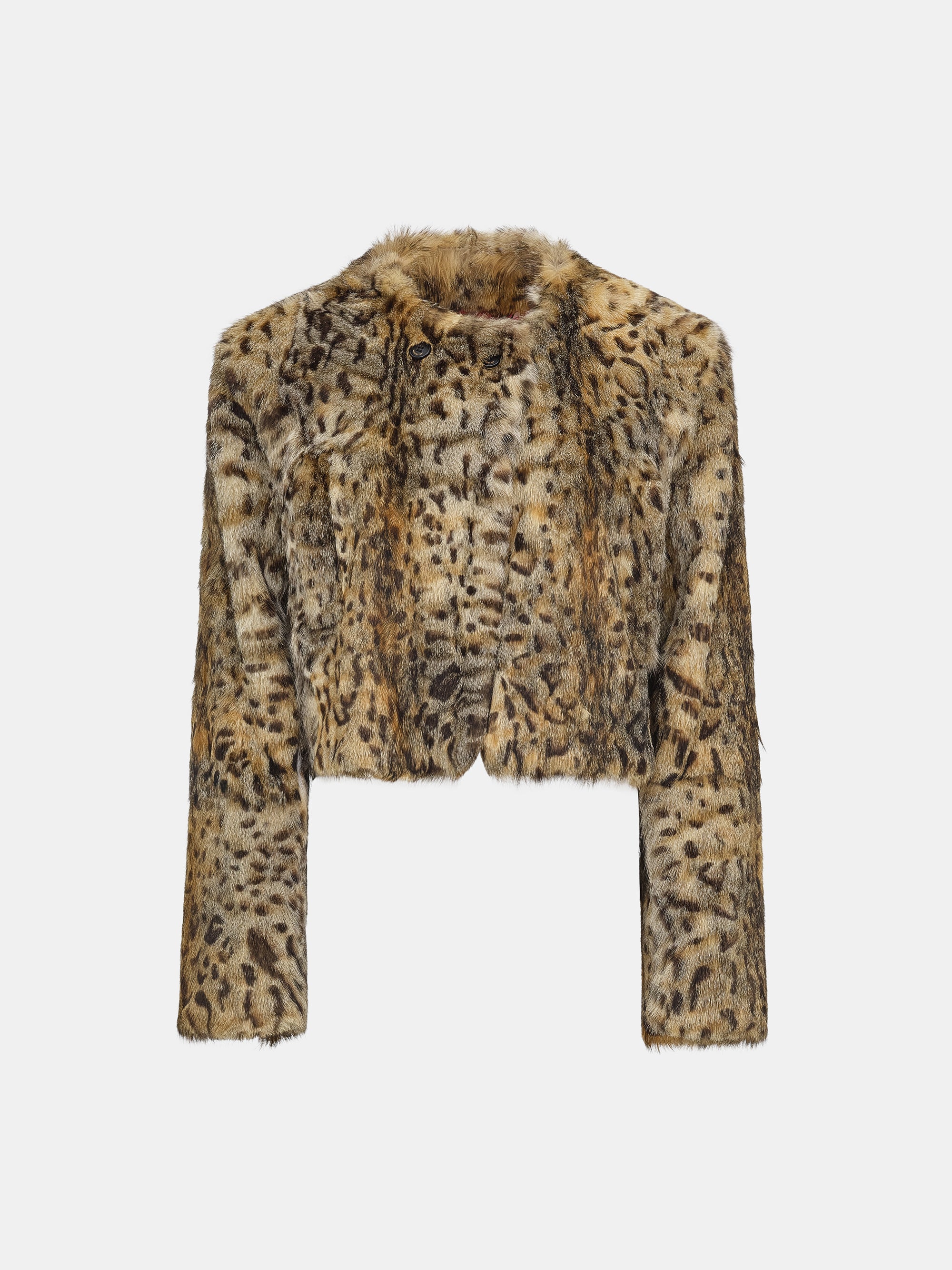 Animal Print Fur Jacket, Leopard