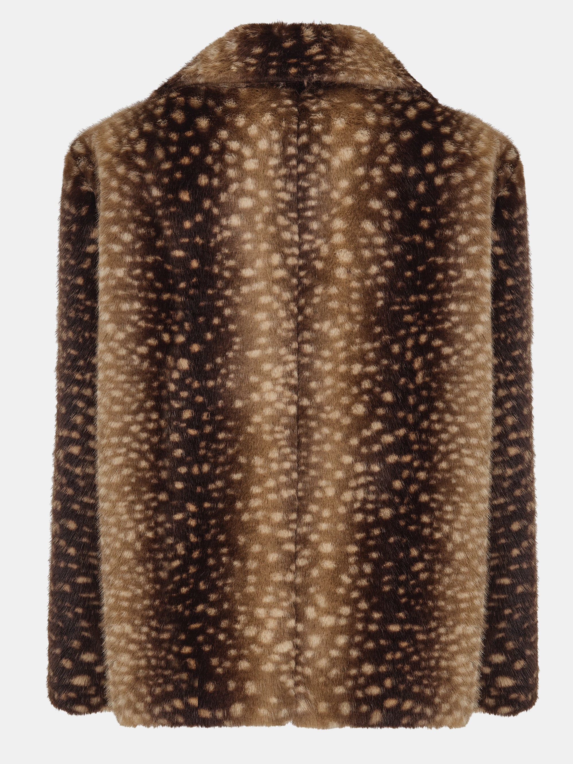 Animal Print Faux-Fur Jacket, Brown