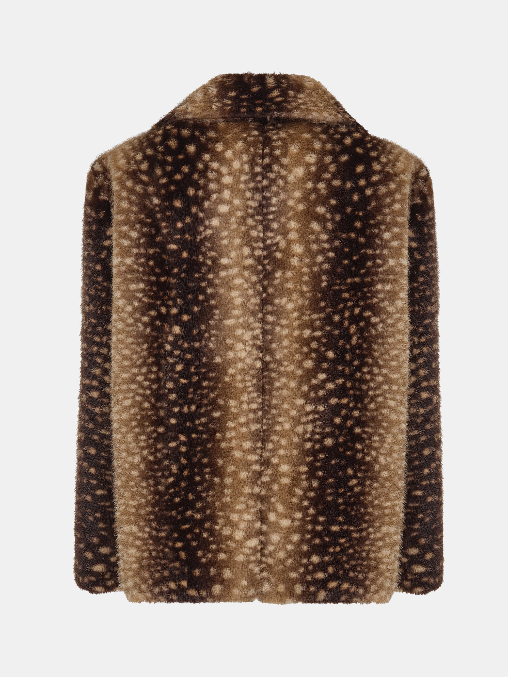 Animal Print Faux-Fur Jacket, Brown