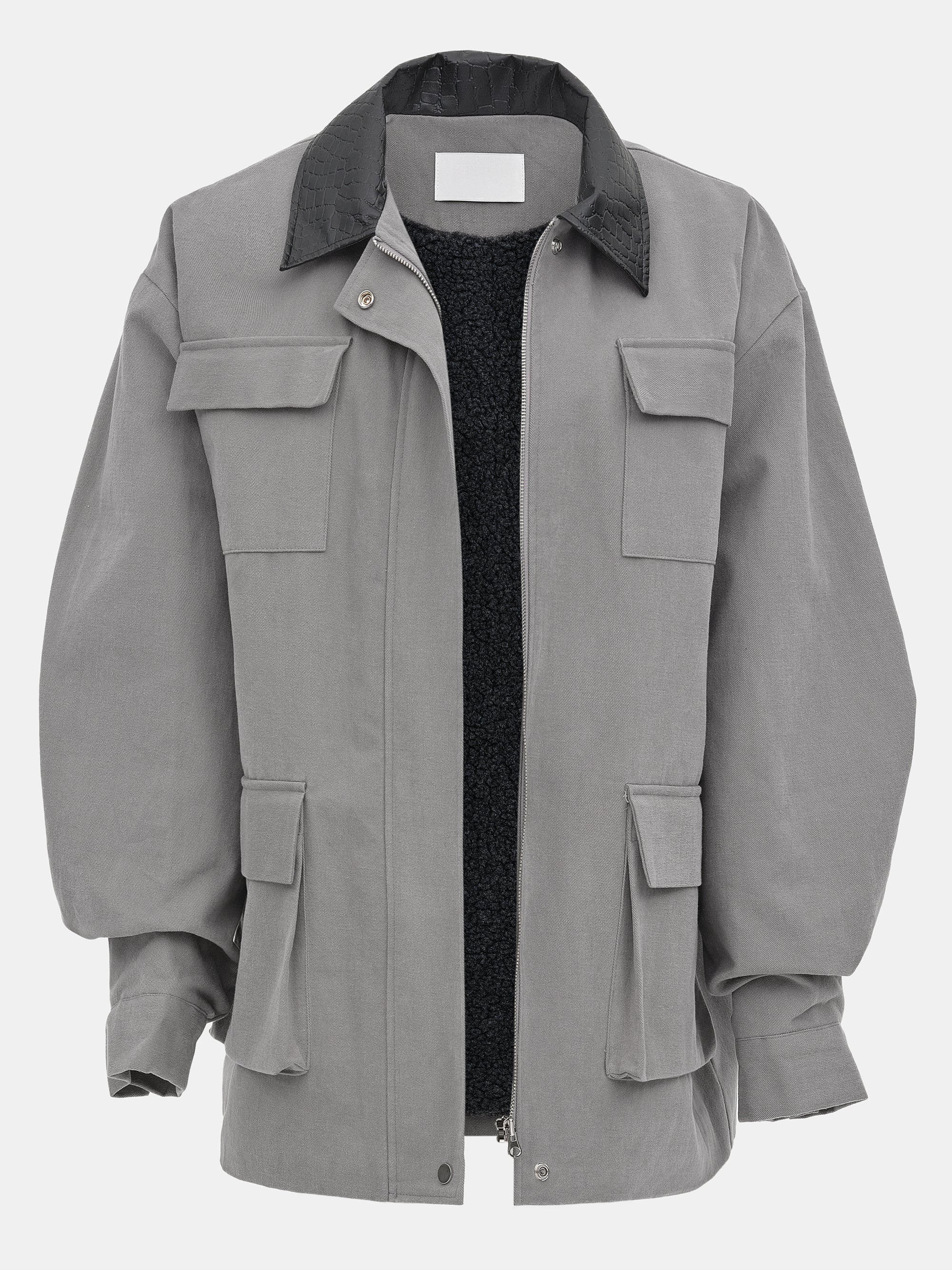 Fleece Barn Jacket, Grey