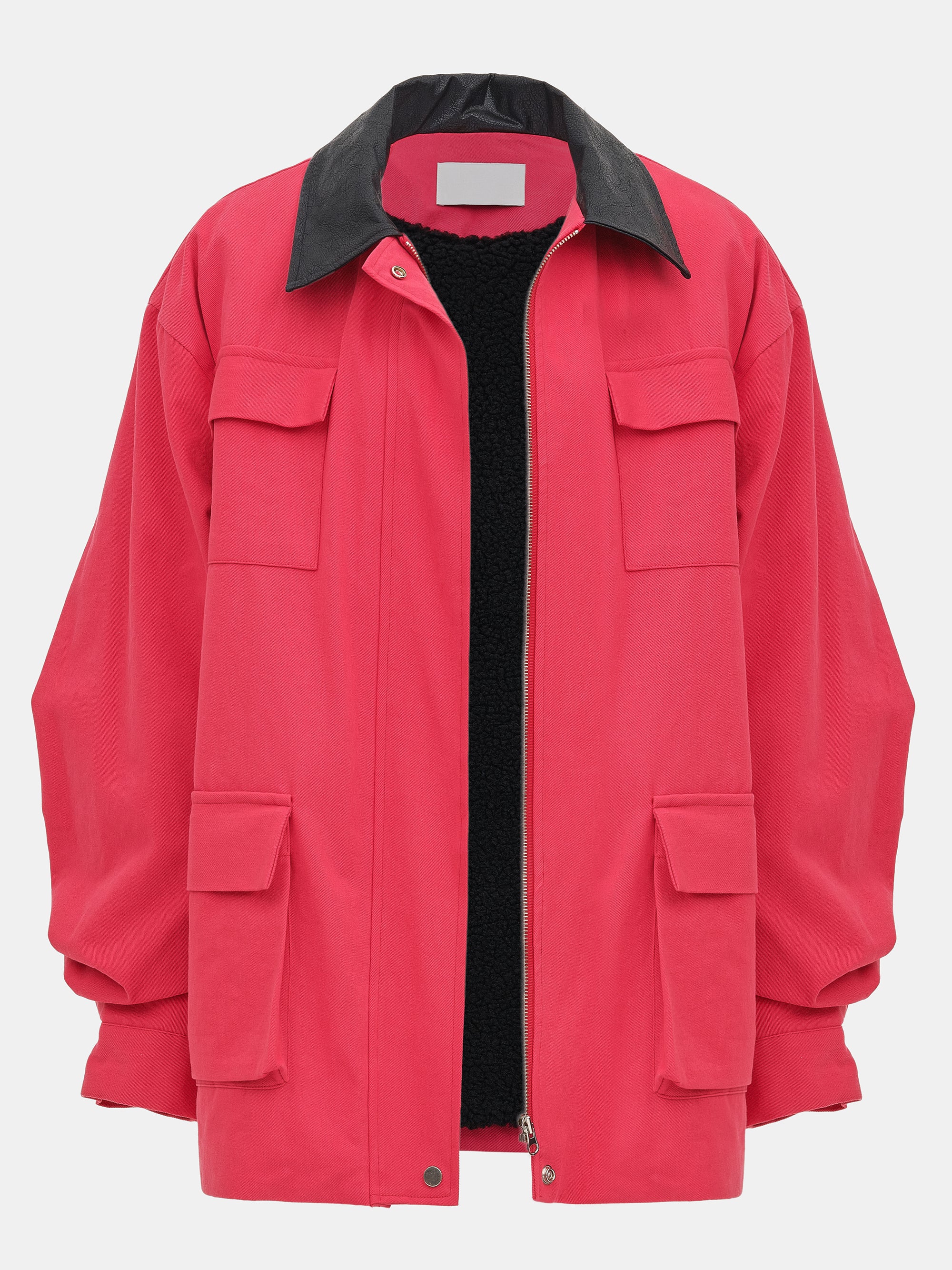 Fleece Barn Jacket, Red