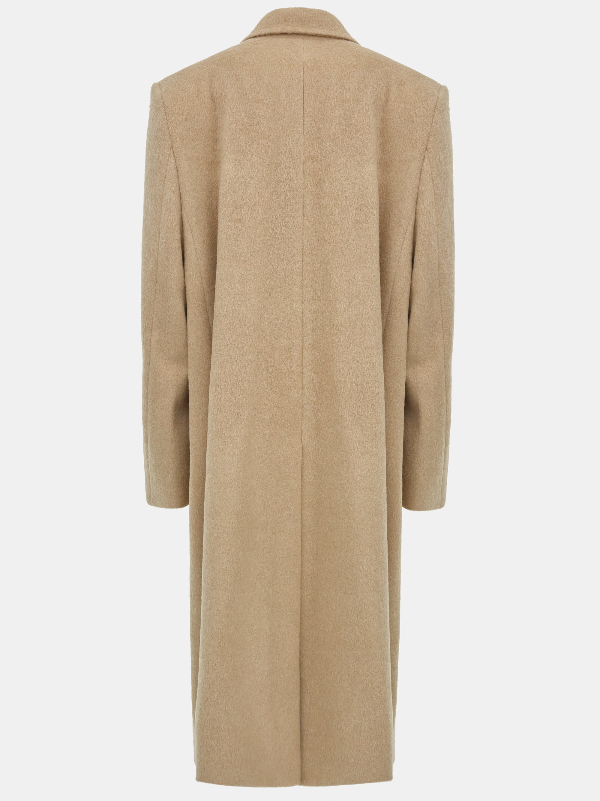 Oversized Brushed Coat, Beige